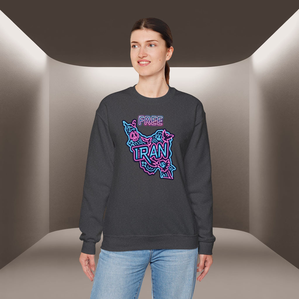 Free Iran Sweatshirt – Neon design, Premium Quality