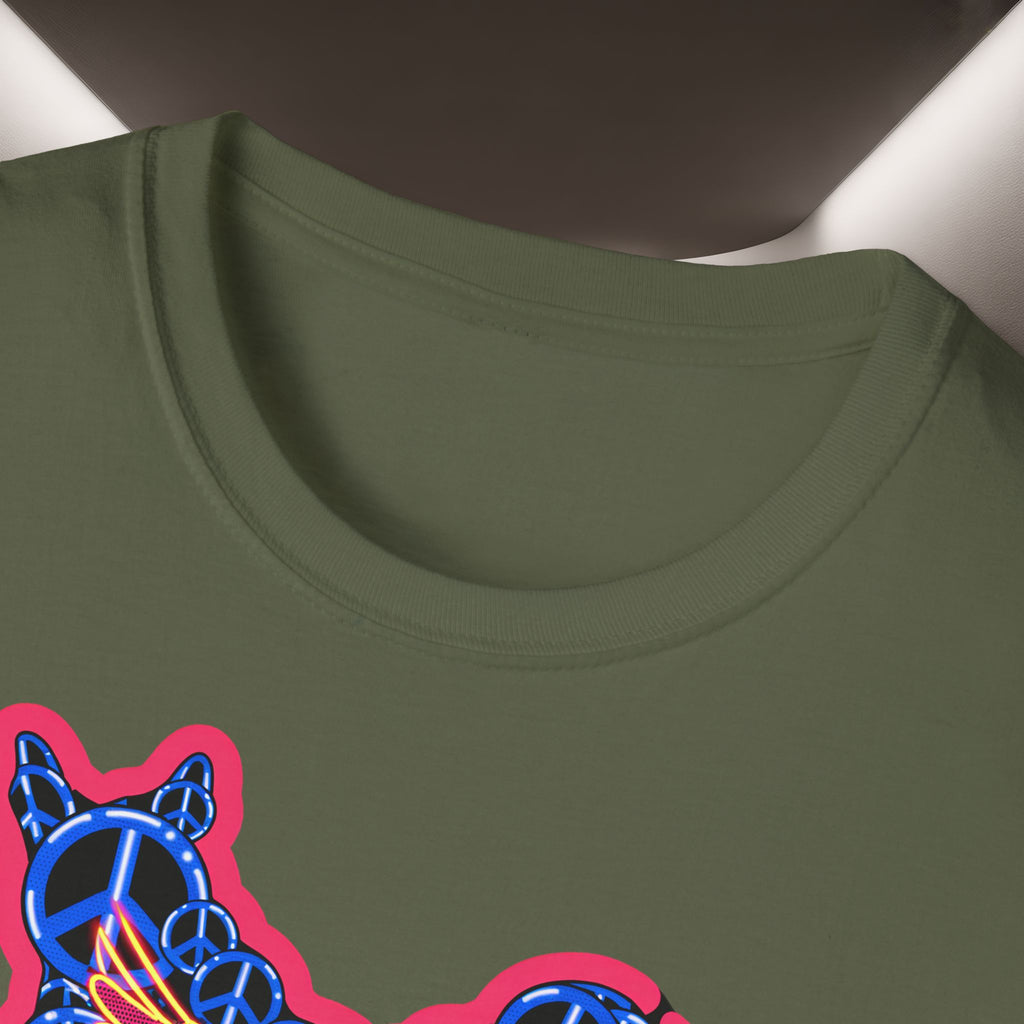 Free Iran Graphic T-Shirt — Iran Map with Peace symbols- Premium Quality
