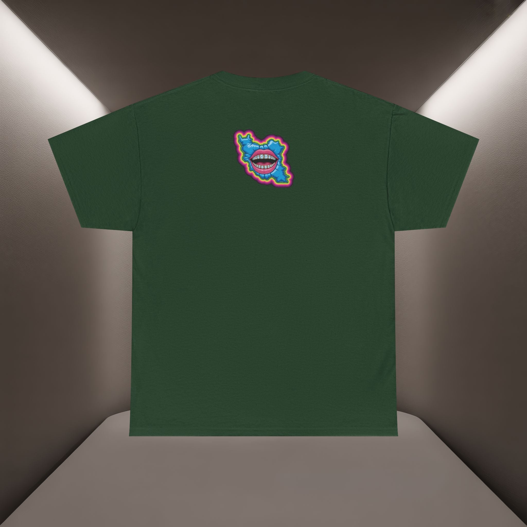 Neon Skull in Iran's map shape T-Shirt — Premium Quality