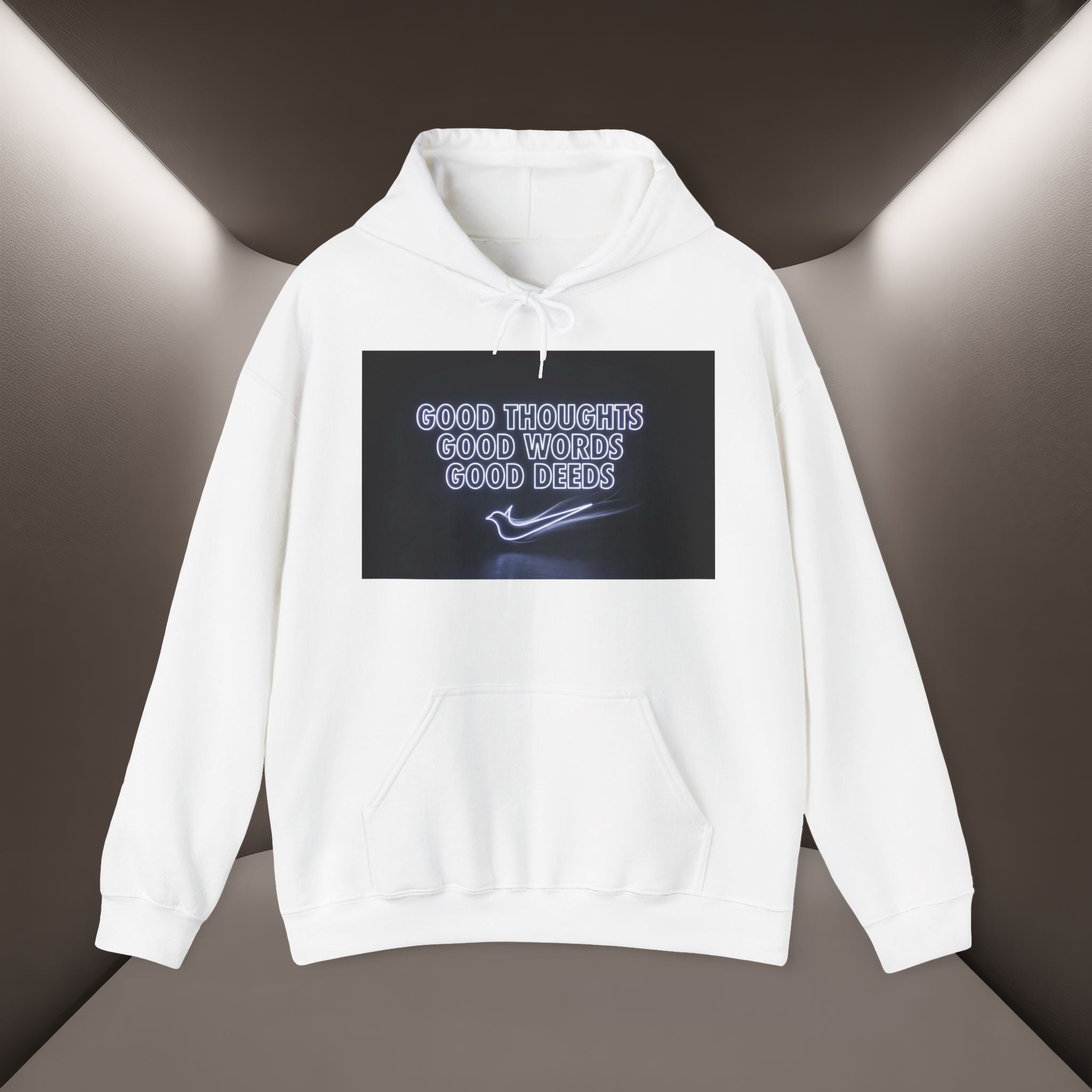 Good Thoughts Good Words Good Deeds Hoodie — Inspirational Graphic Hoodie