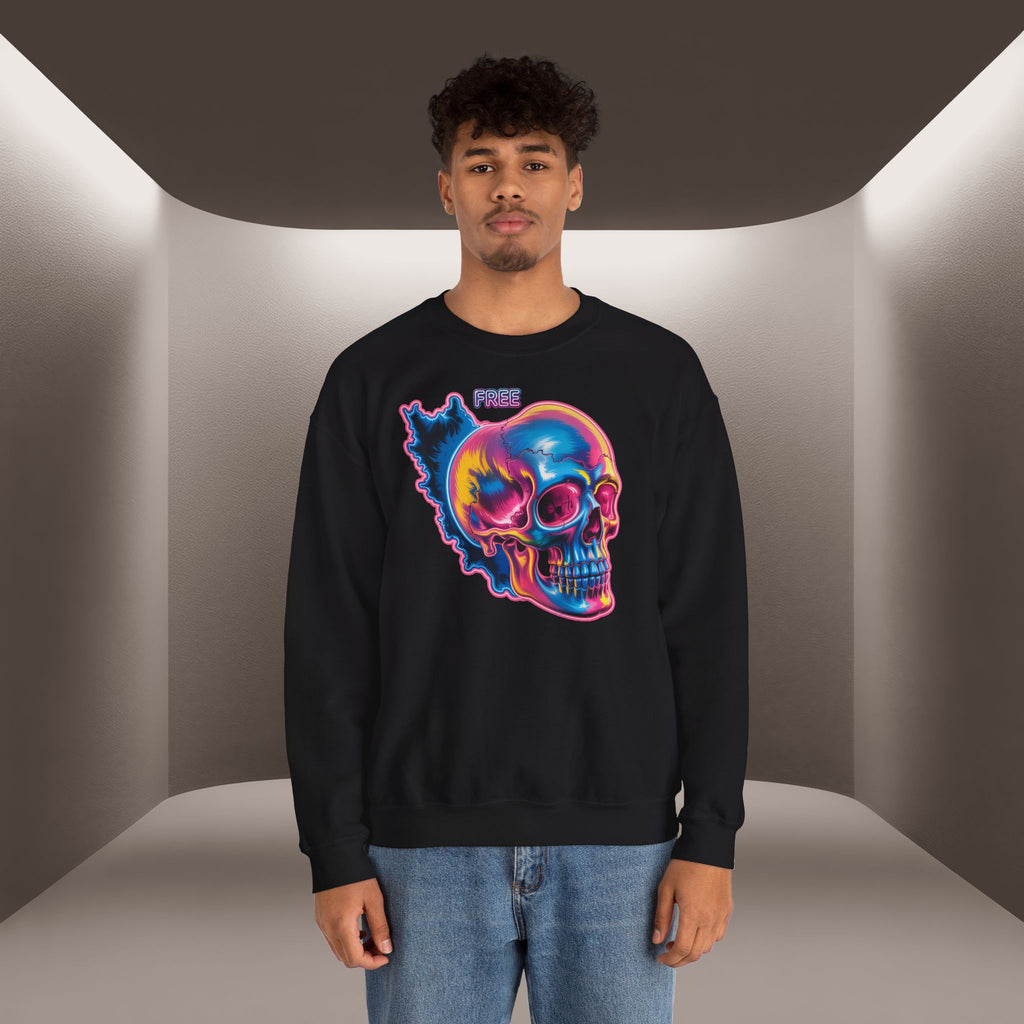 Skull in Iran's map shape Sweatshirt-Unisex, Premium Quality