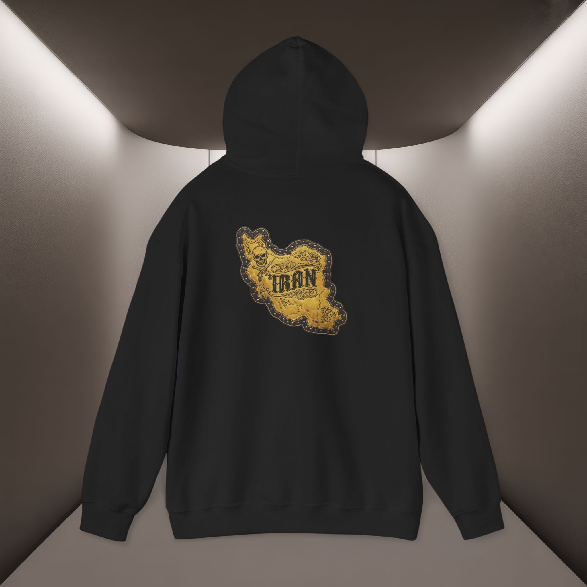 Iran's map Patch Unisex Hooded sweatshirt" - Premium Quality