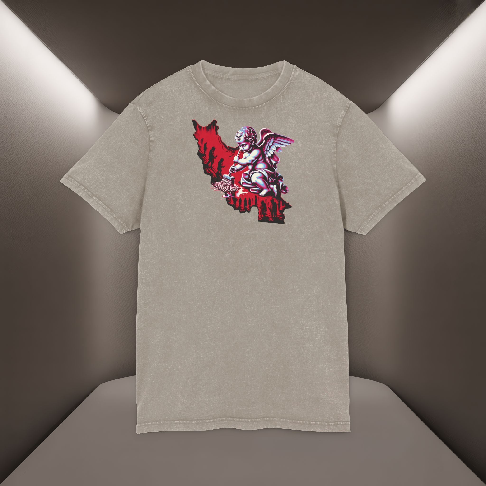 Iran's map Conceptual tshirt- Acid Wash Tee