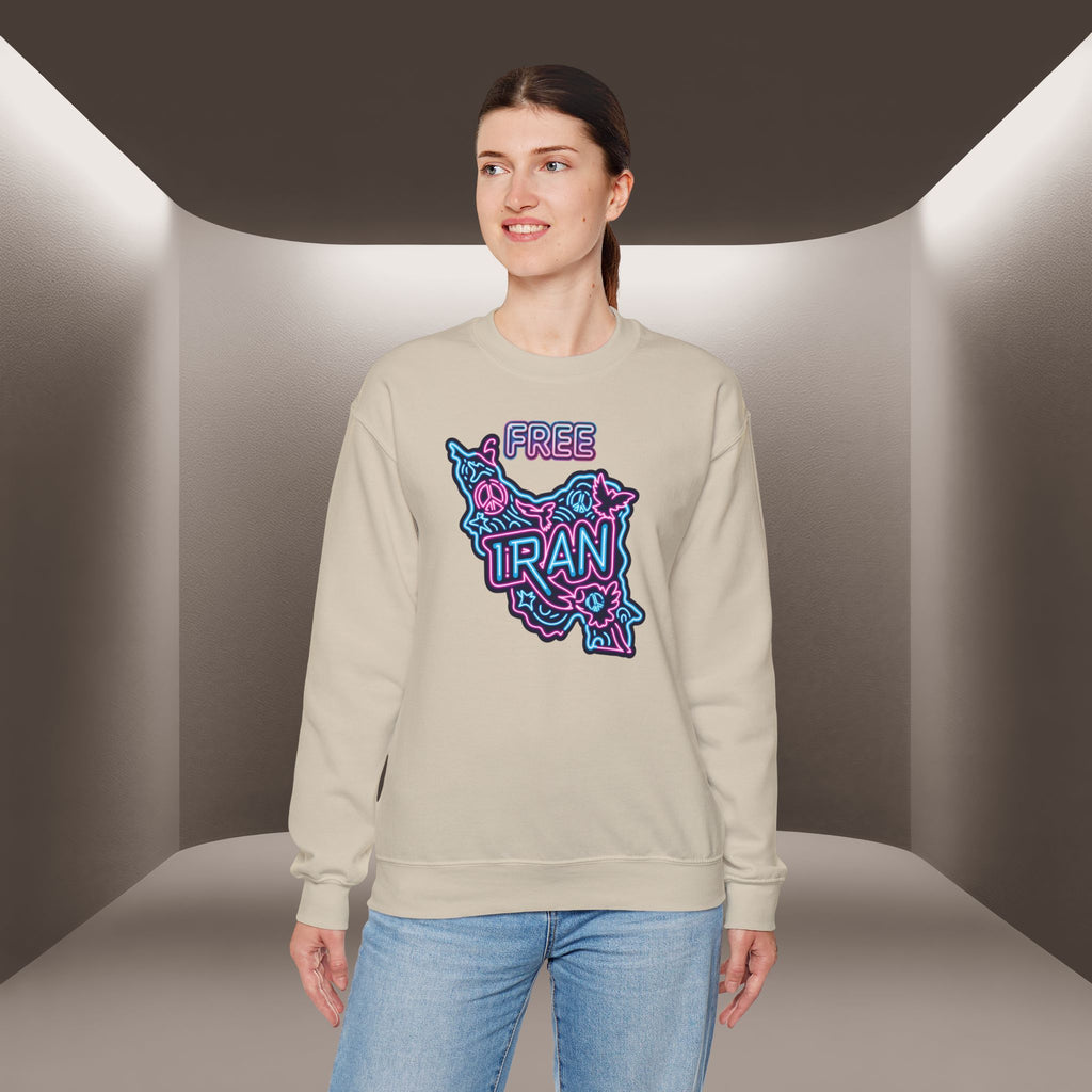 Free Iran Sweatshirt – Neon design, Premium Quality