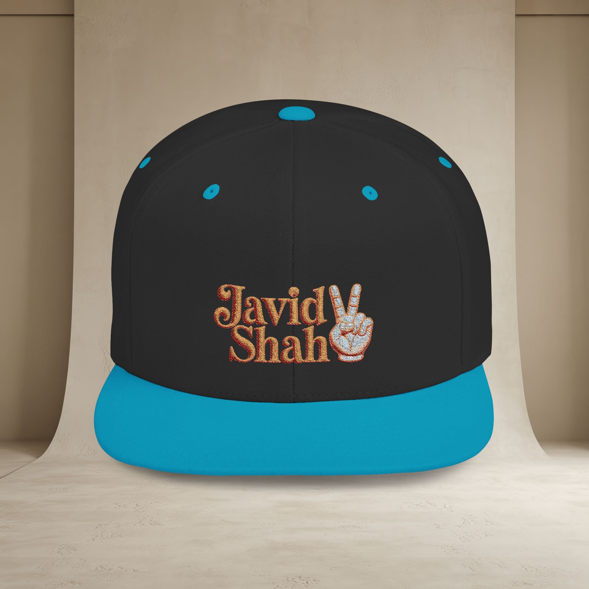 Javid Shah Embroidered Snapback Hat — (GoldoOzi)