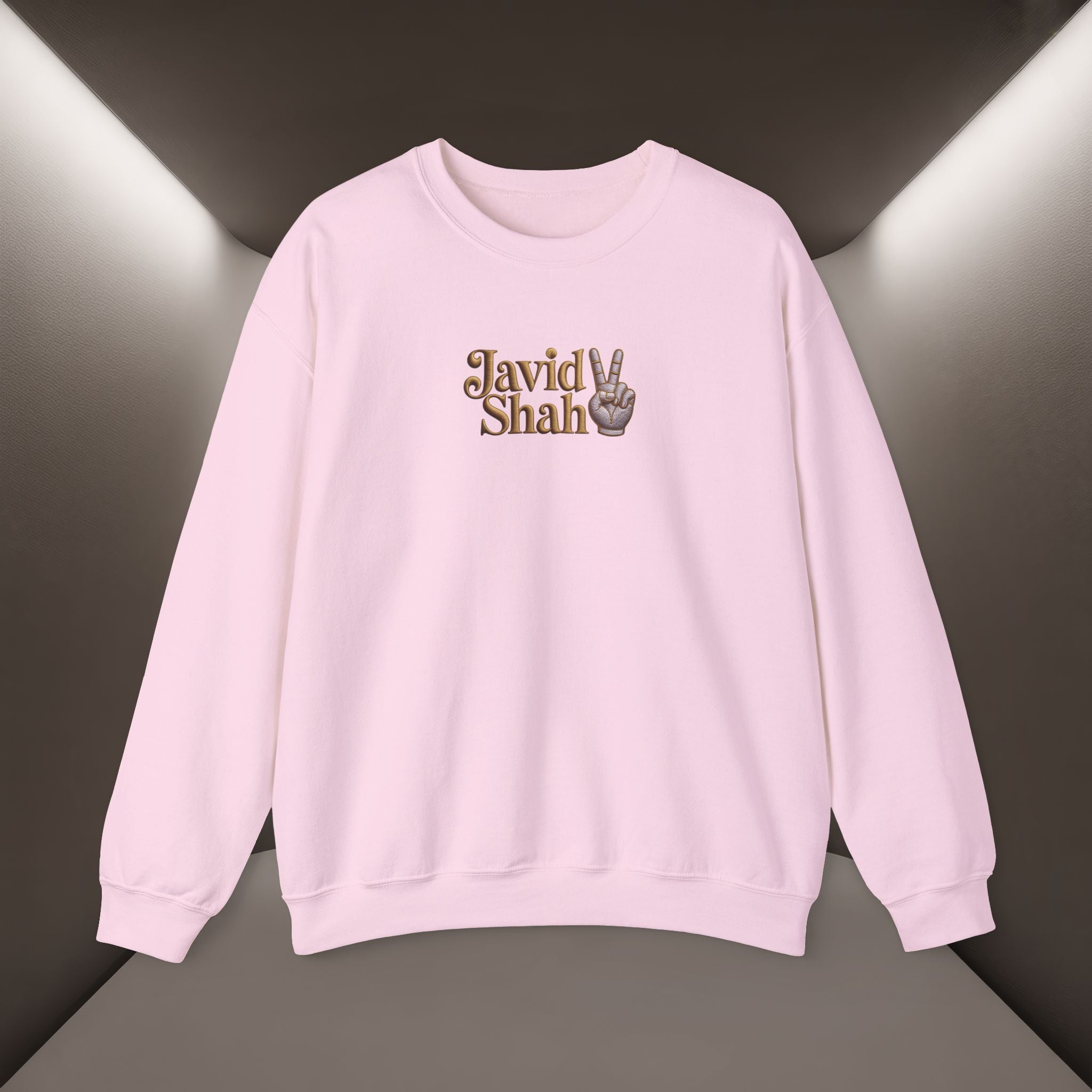 Javid Shah Peace Sign printed Sweatshirt — Vintage Script Logo Crewneck