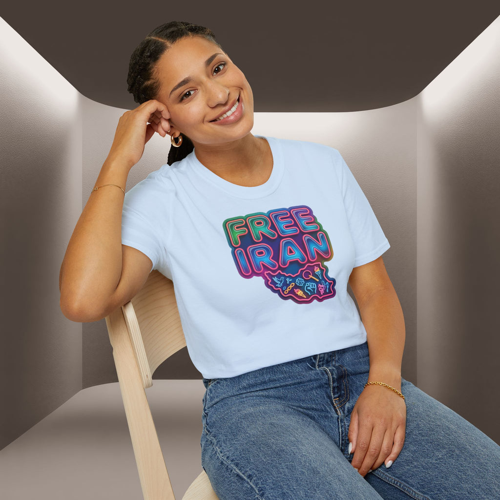 Free Iran T-Shirt — Neon Style, Premium Quality