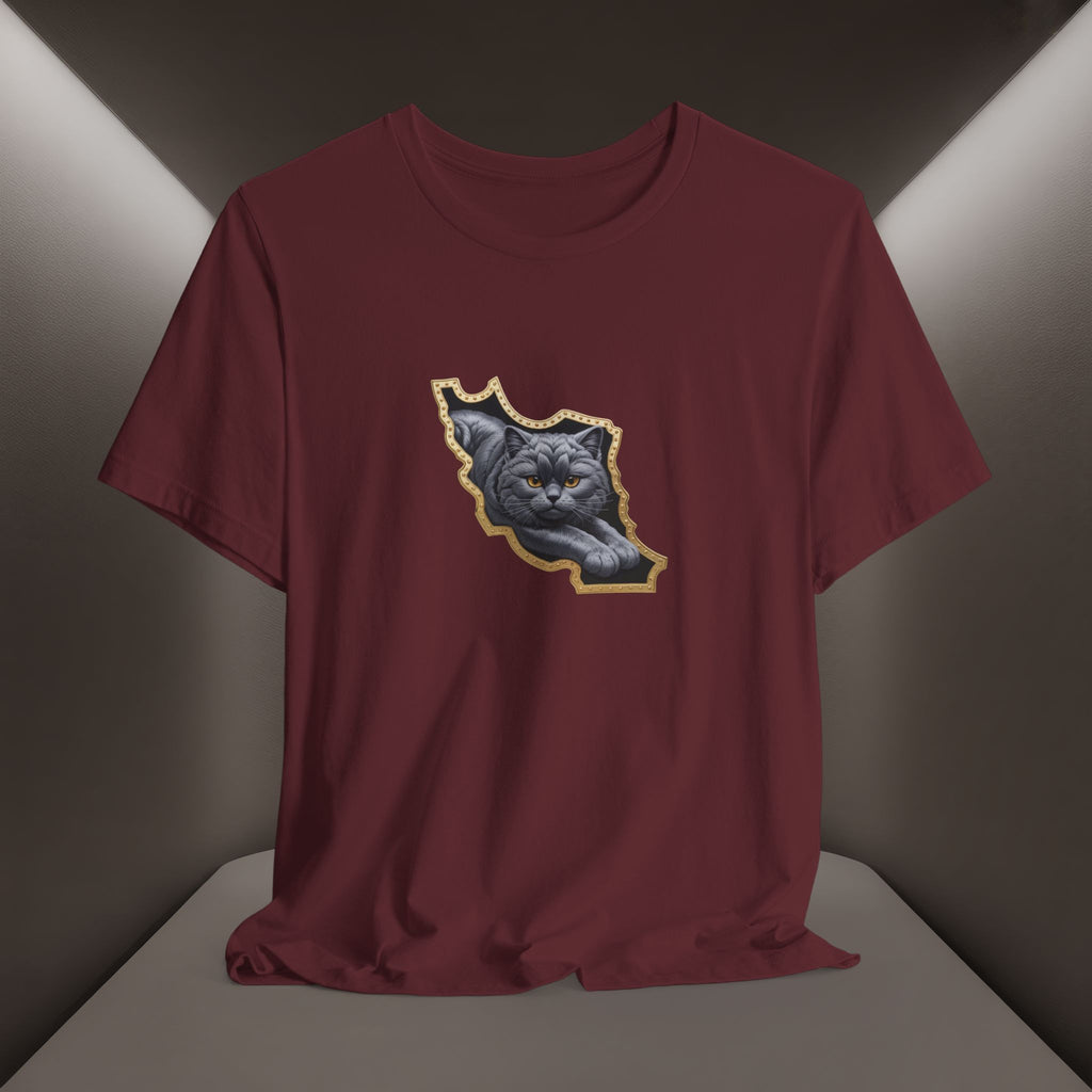Persian Cat in a Persian Map Graphic design- unisex T-shirt- Premium quality