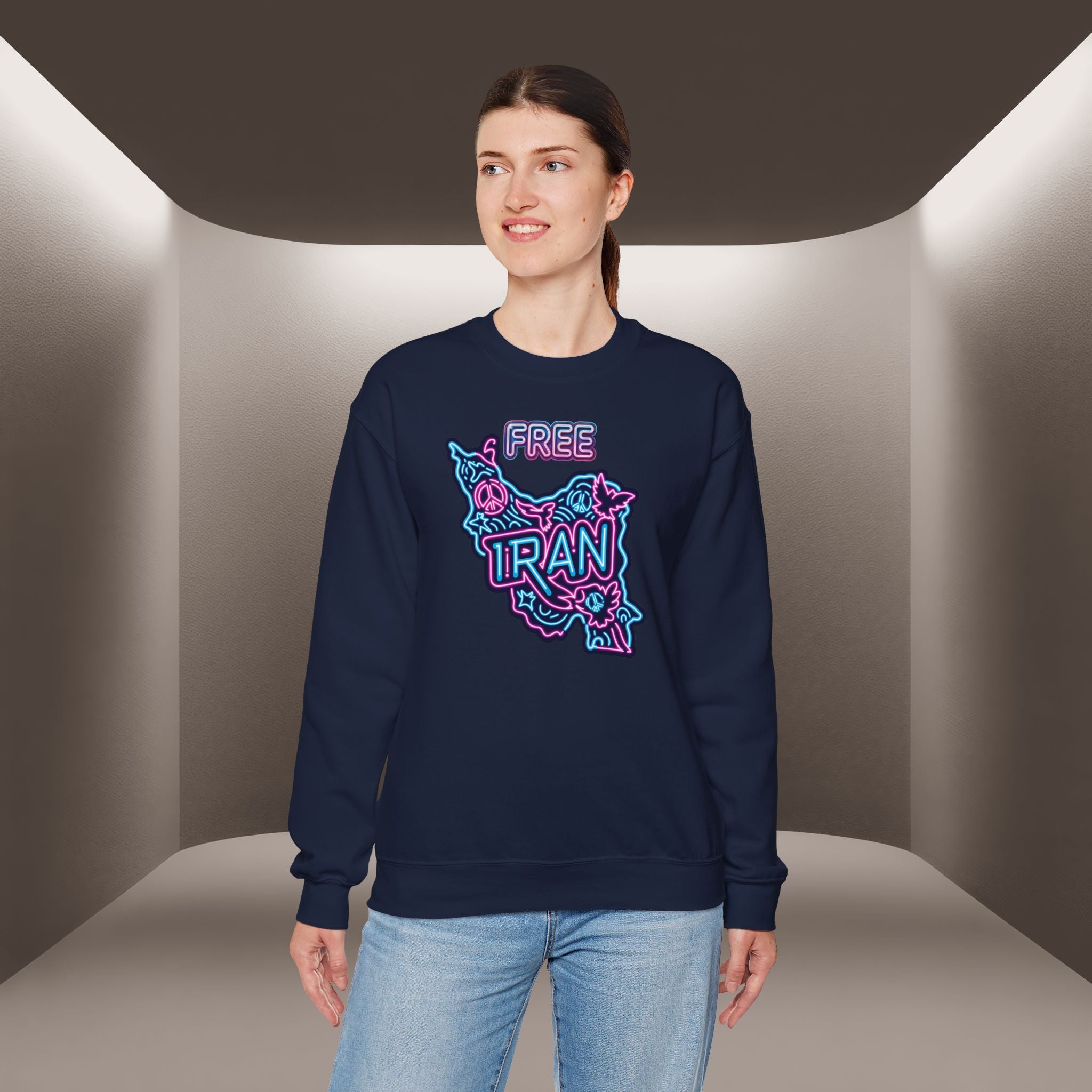Free Iran Sweatshirt – Neon design, Premium Quality