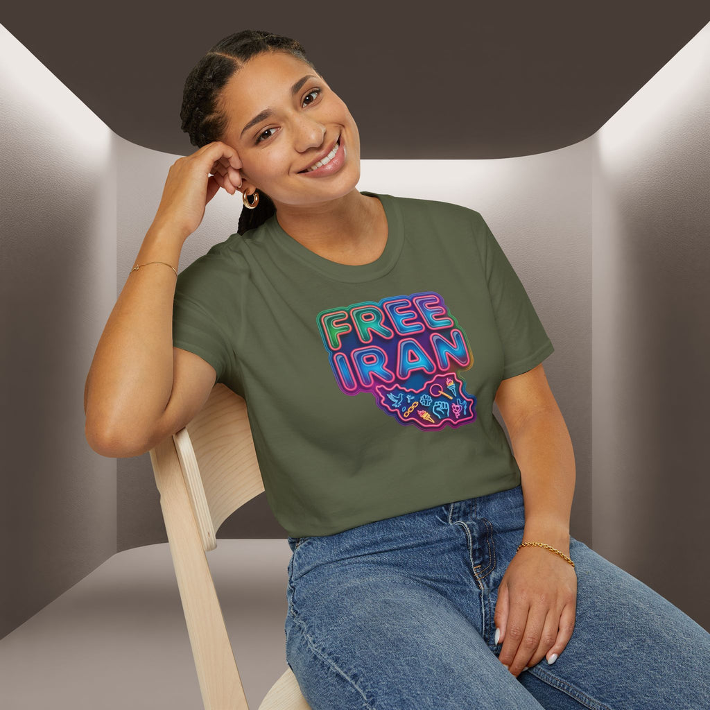 Free Iran T-Shirt — Neon Style, Premium Quality