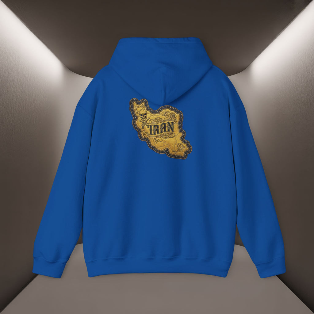 Iran's map Patch Unisex Hooded sweatshirt" - Premium Quality