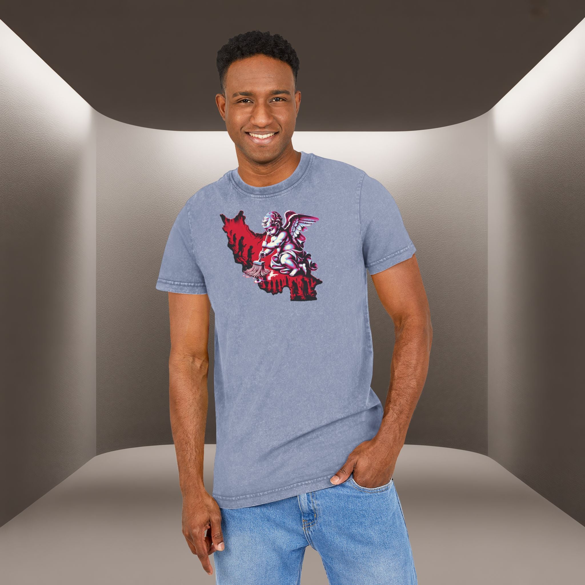 Iran's map Conceptual tshirt- Acid Wash Tee