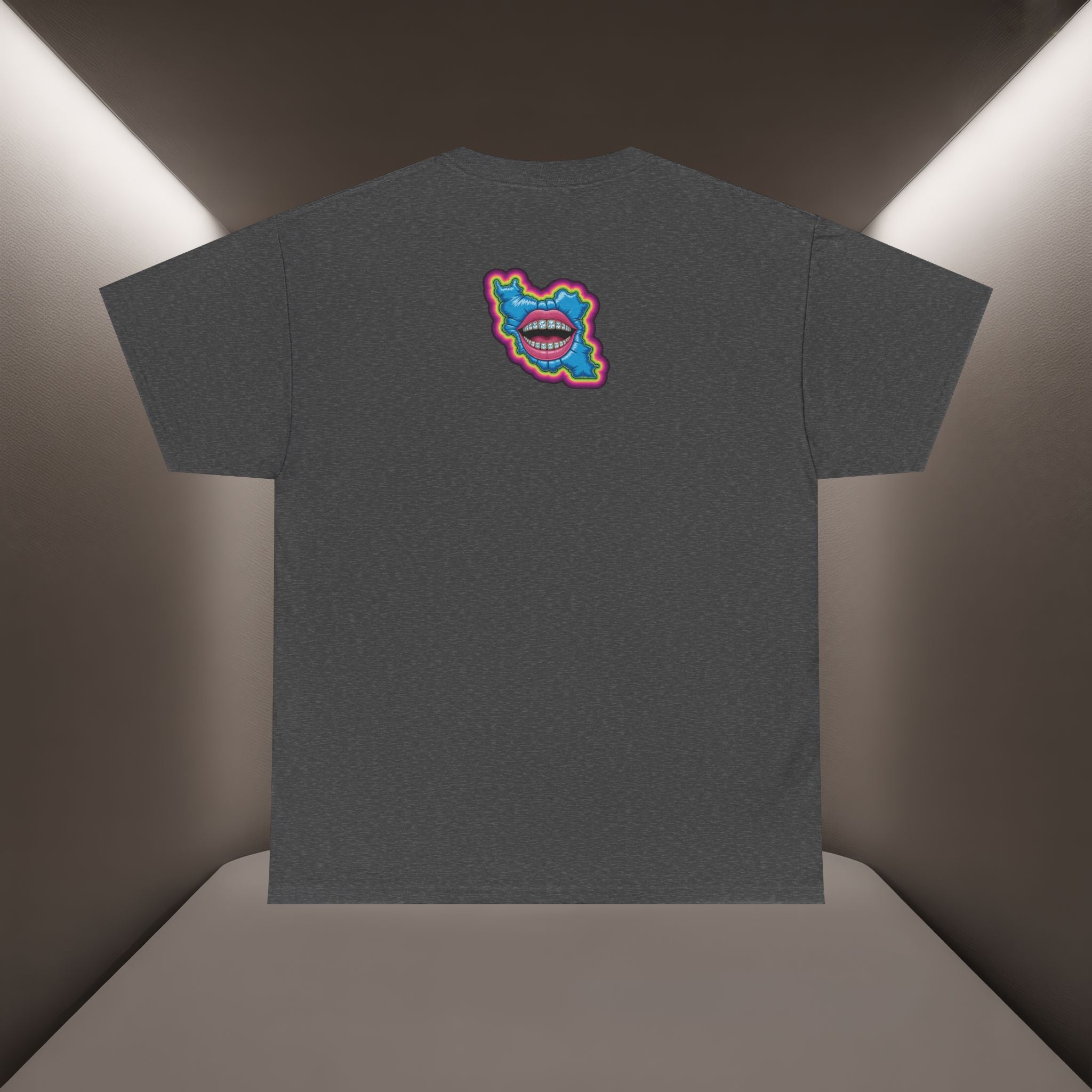 Neon Skull in Iran's map shape T-Shirt — Premium Quality