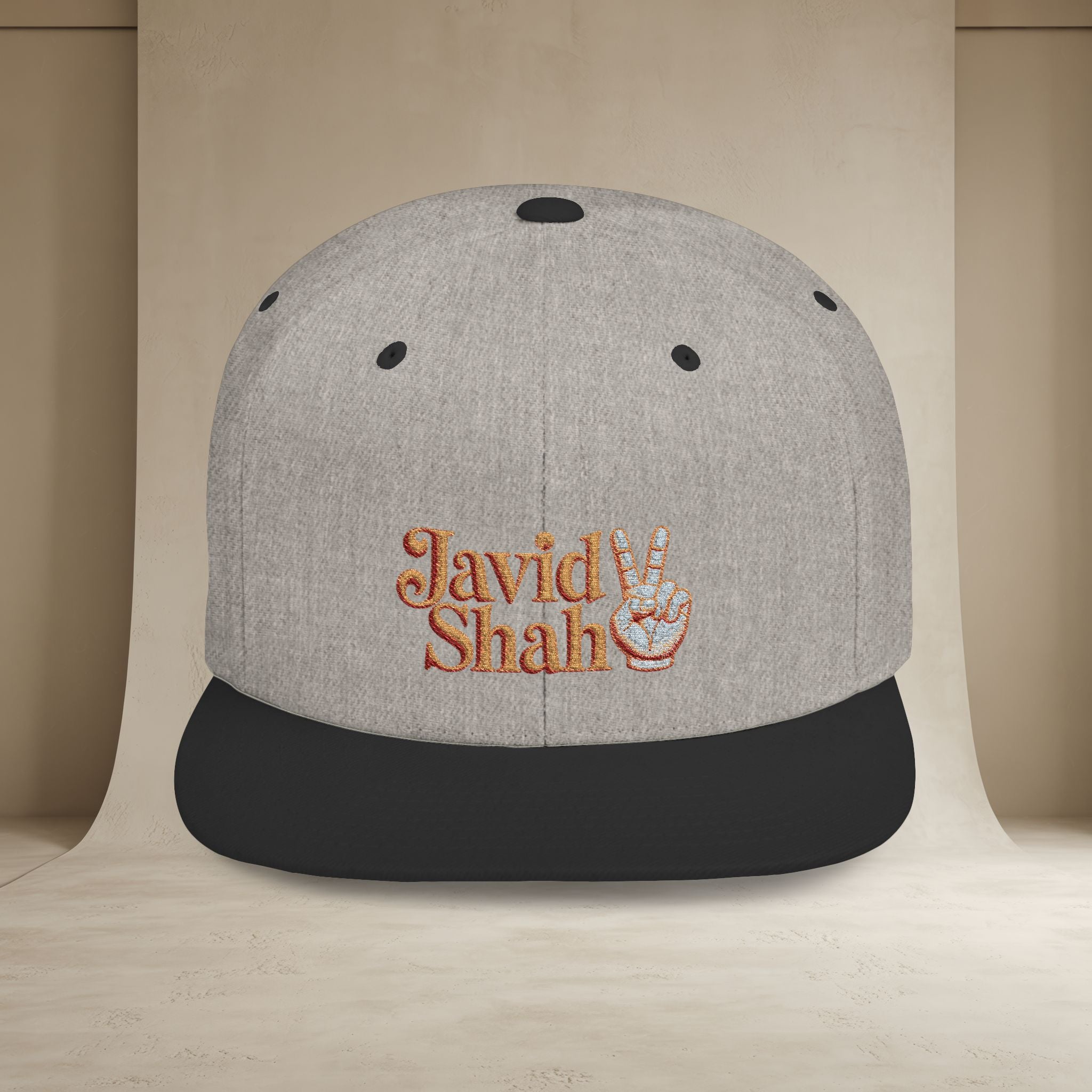Javid Shah Embroidered Snapback Hat — (GoldoOzi)