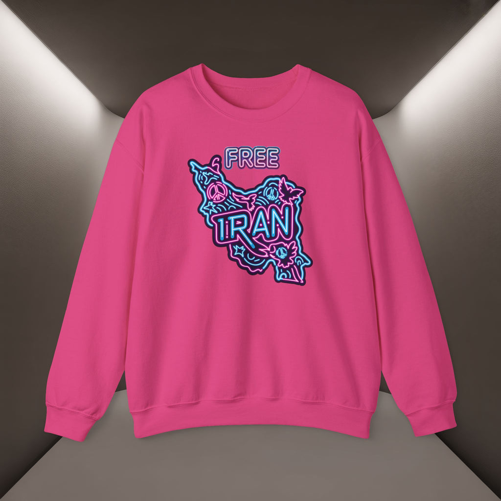 Free Iran Sweatshirt – Neon design, Premium Quality