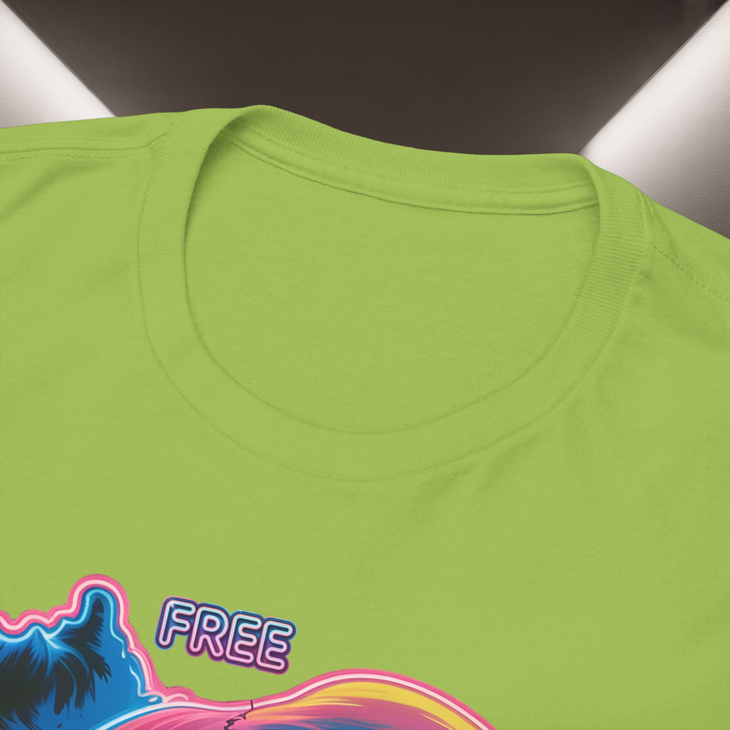 Neon Skull in Iran's map shape T-Shirt — Premium Quality
