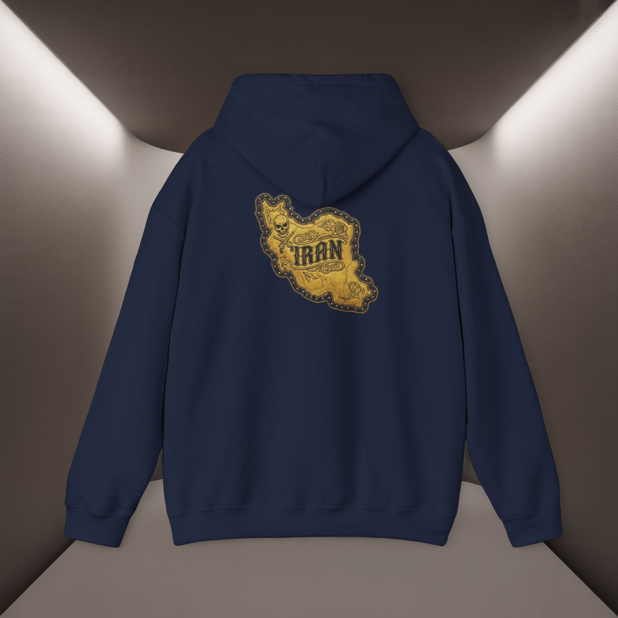 Iran's map Patch Unisex Hooded sweatshirt" - Premium Quality