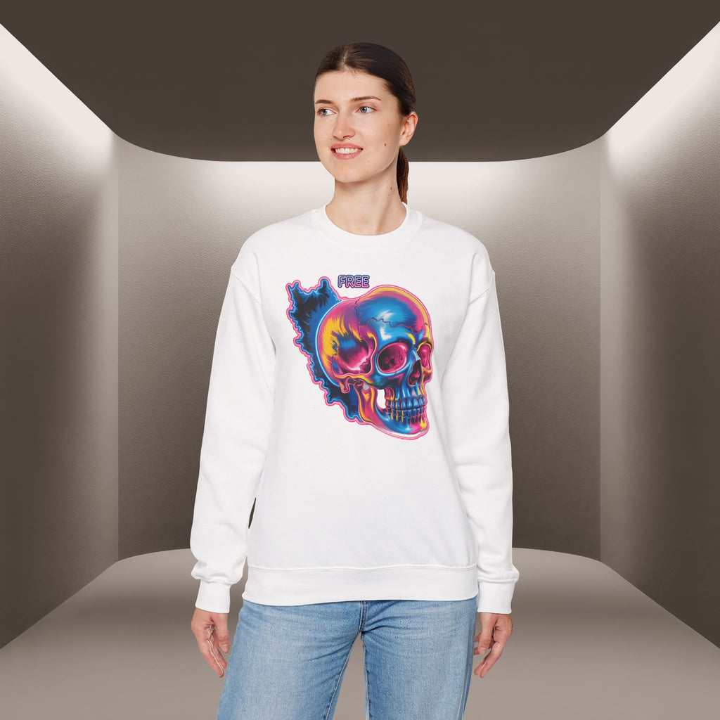 Skull in Iran's map shape Sweatshirt-Unisex, Premium Quality