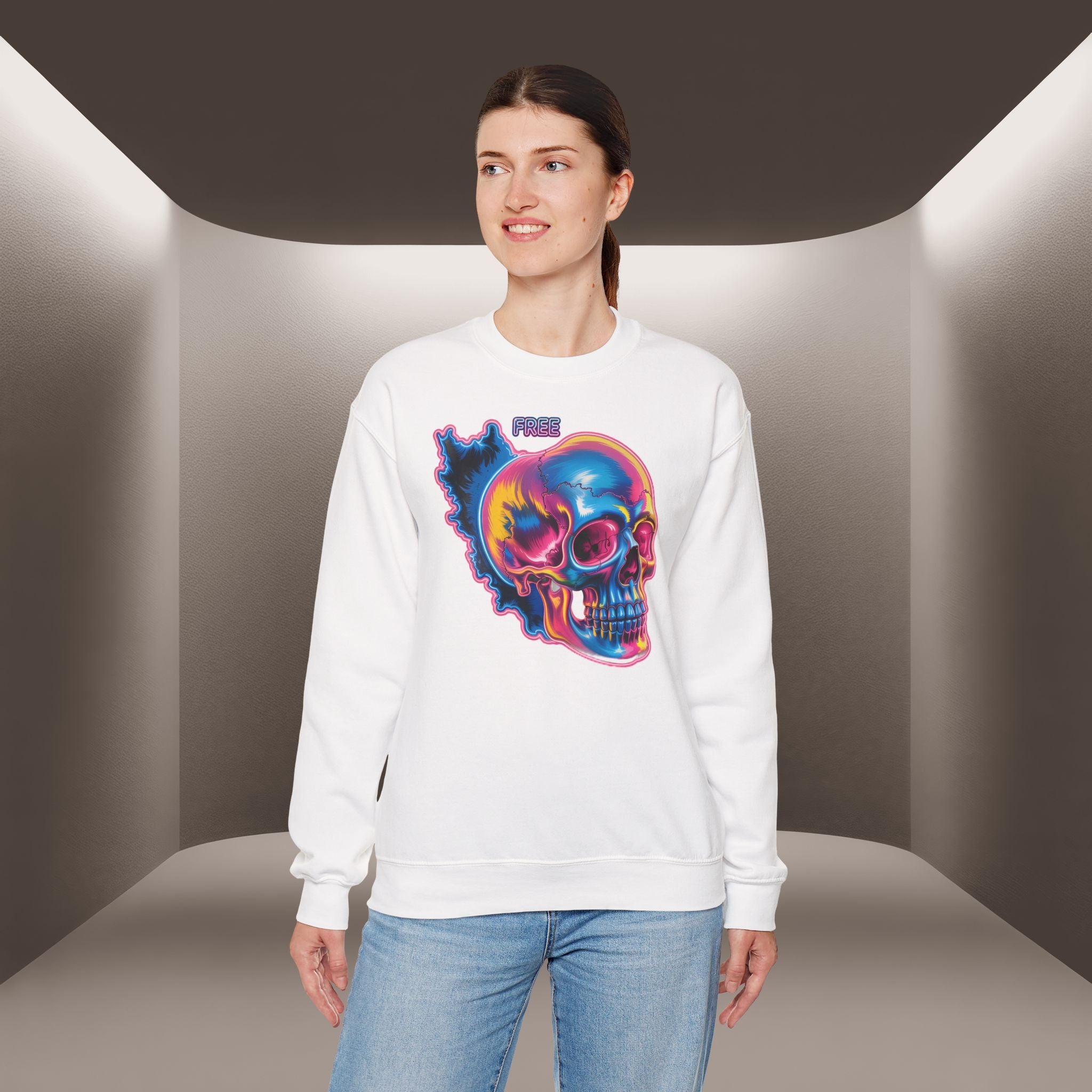 Skull in Iran's map shape Sweatshirt-Unisex, Premium Quality