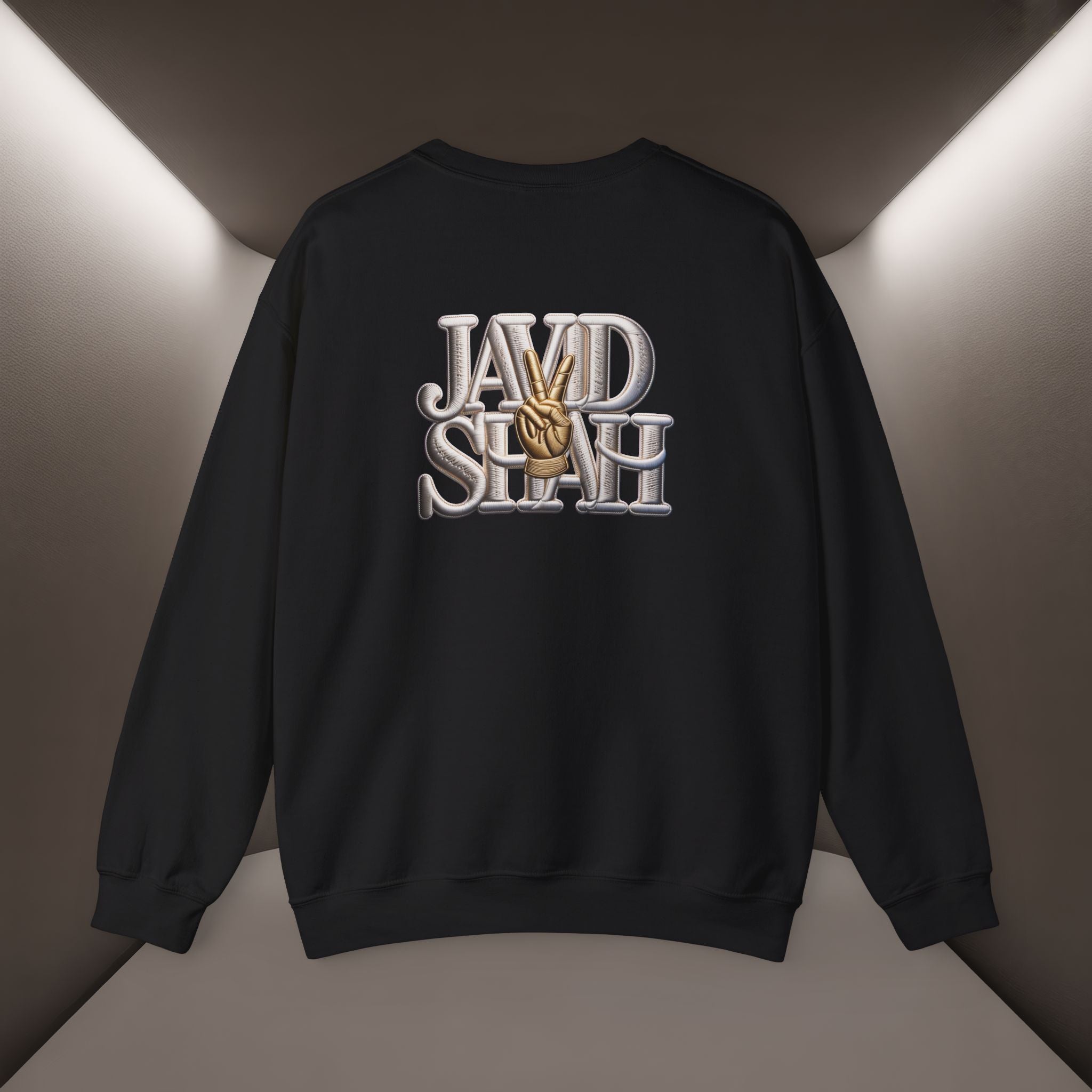 Javid Shah Peace Sign printed Sweatshirt — Vintage Script Logo Crewneck