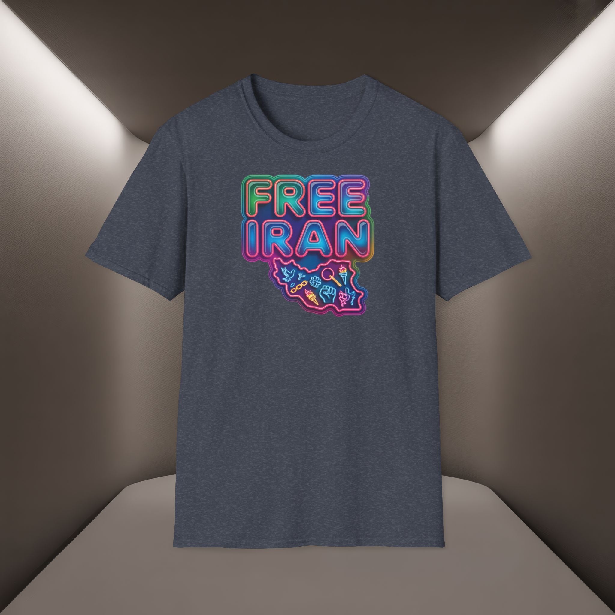 Free Iran T-Shirt — Neon Style, Premium Quality