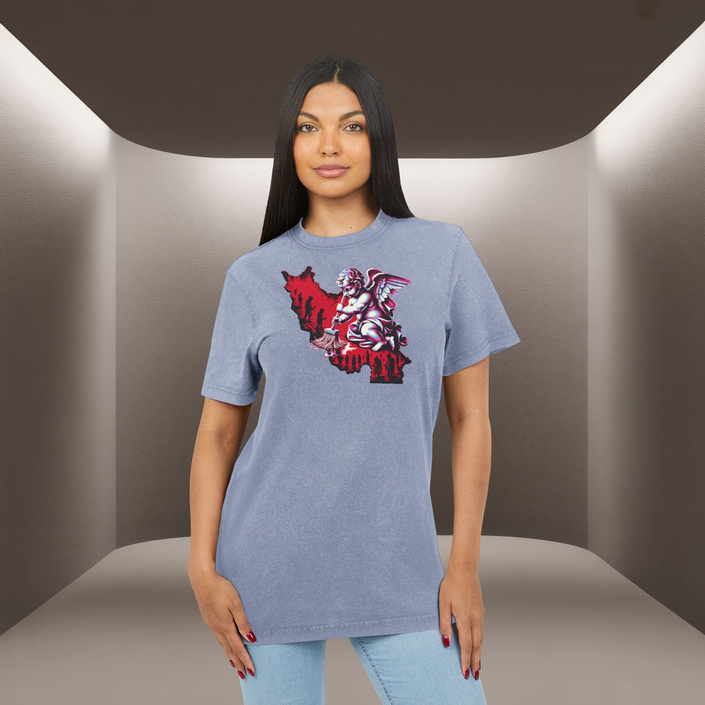 Iran's map Conceptual tshirt- Acid Wash Tee