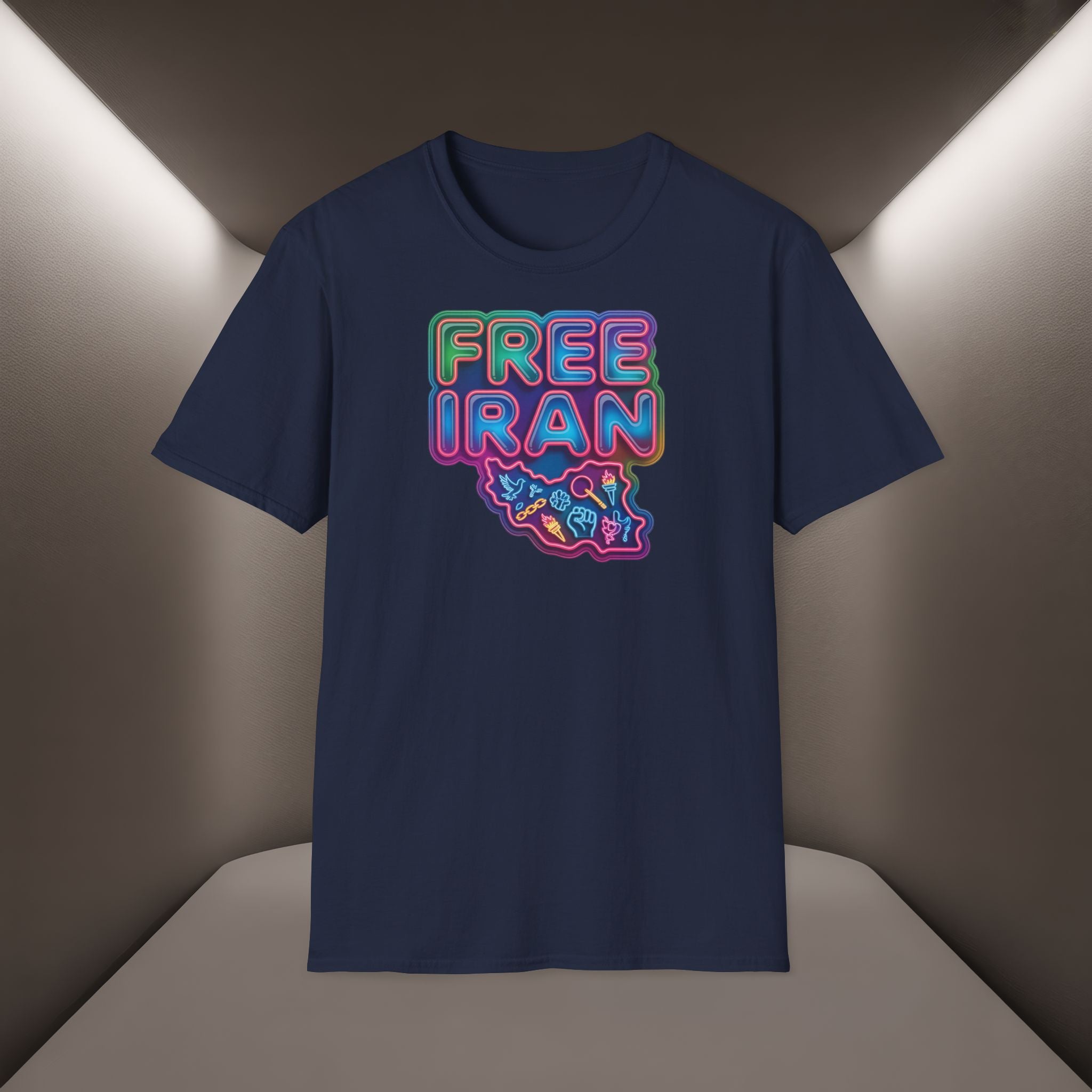 Free Iran T-Shirt — Neon Style, Premium Quality