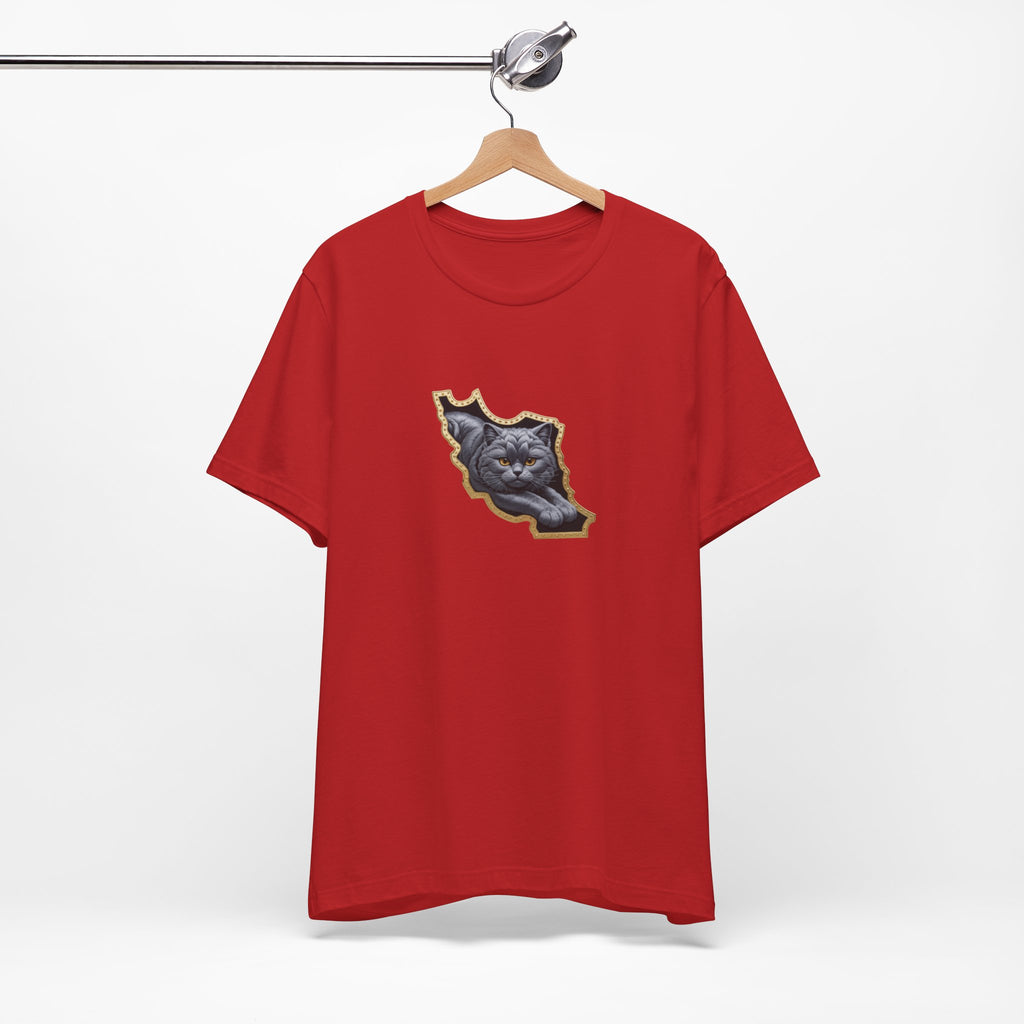 Persian Cat in a Persian Map Graphic design- unisex T-shirt- Premium quality