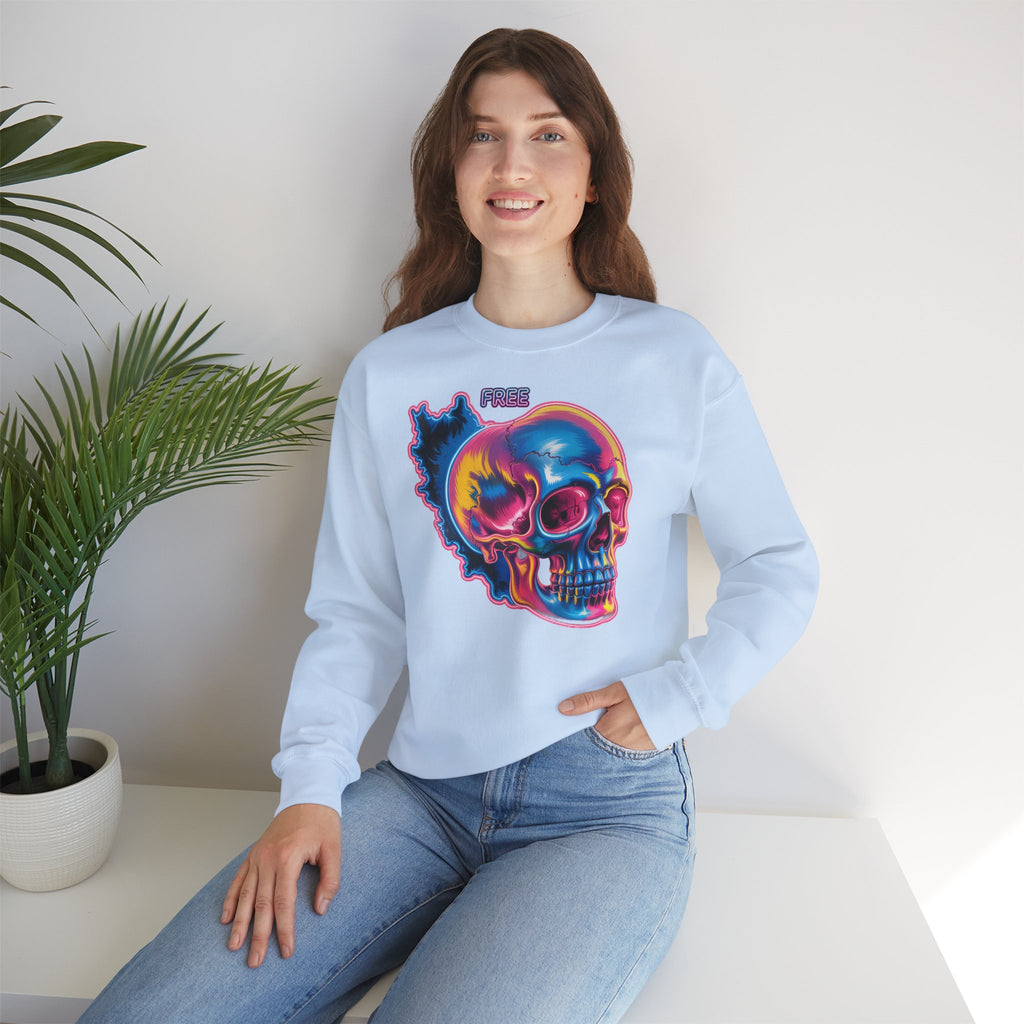 Skull in Iran's map shape Sweatshirt-Unisex, Premium Quality