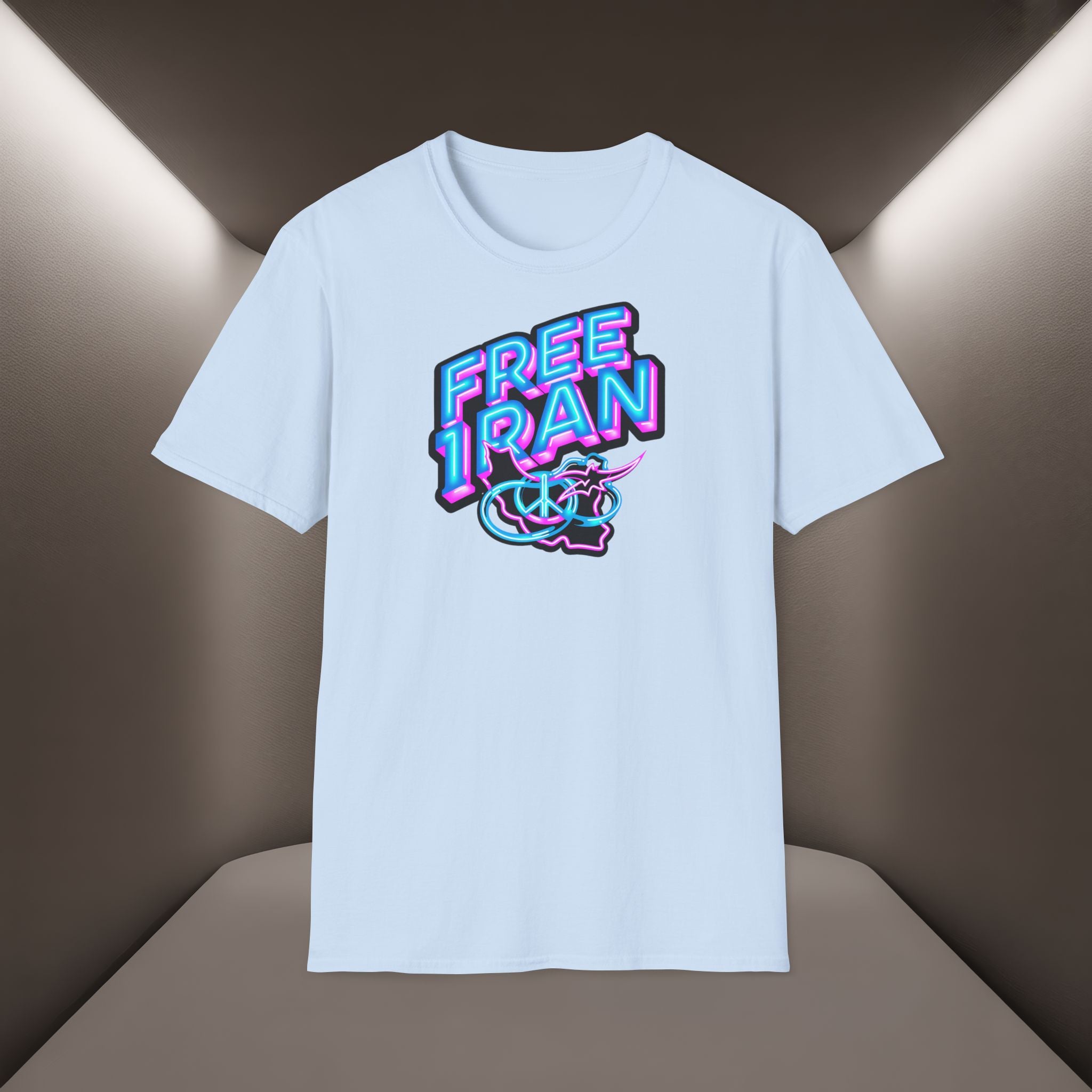 Free Iran T-Shirt — Neon design, Premium Quality