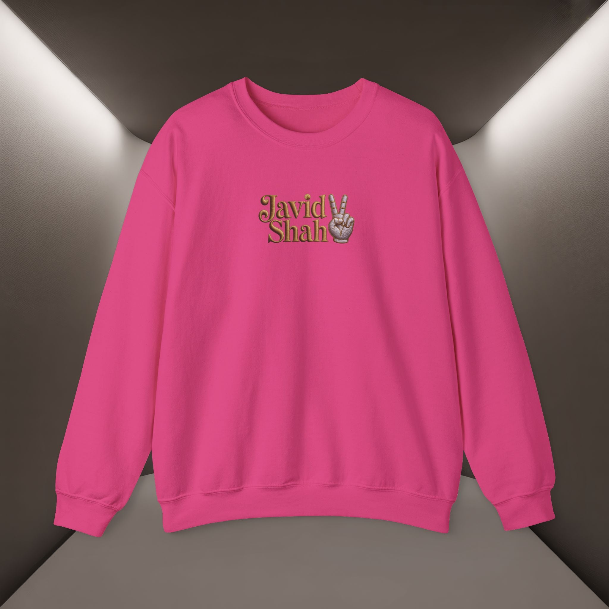Javid Shah Peace Sign printed Sweatshirt — Vintage Script Logo Crewneck