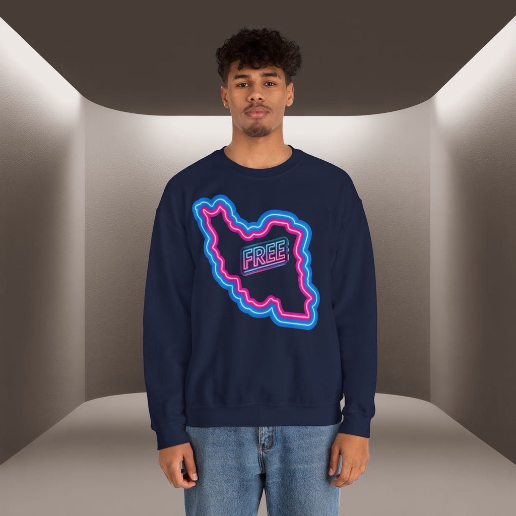 Free Iran Sweatshirt — Neon design - Premium Quality