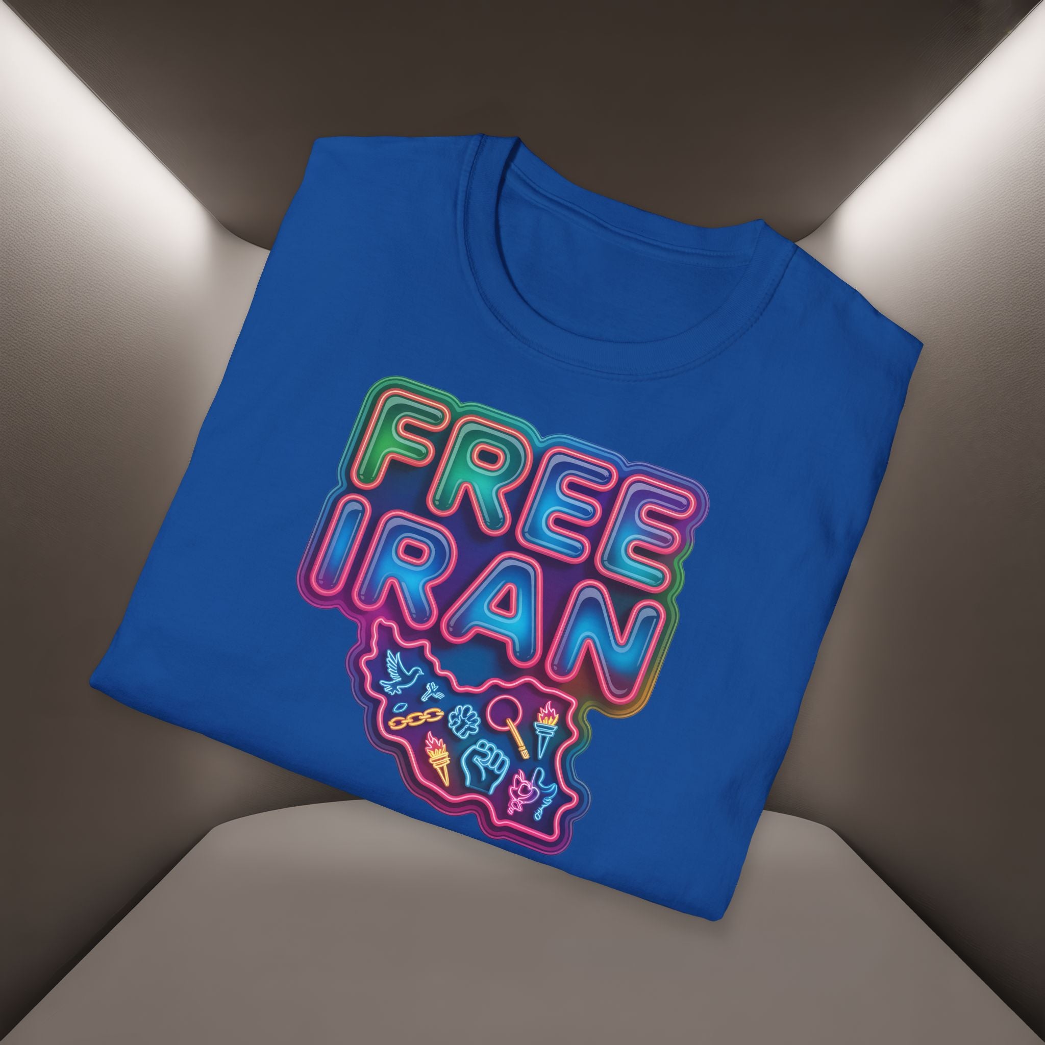 Free Iran T-Shirt — Neon Style, Premium Quality