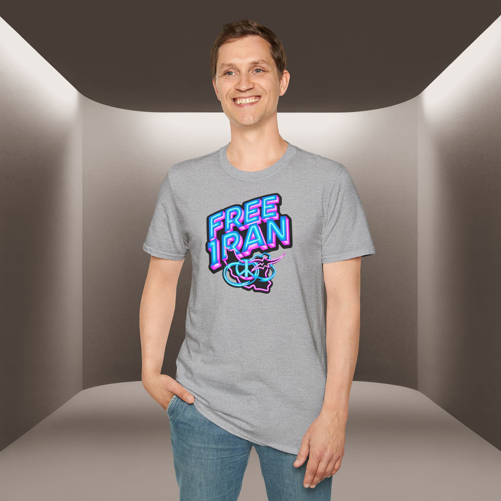 Free Iran T-Shirt — Neon design, Premium Quality