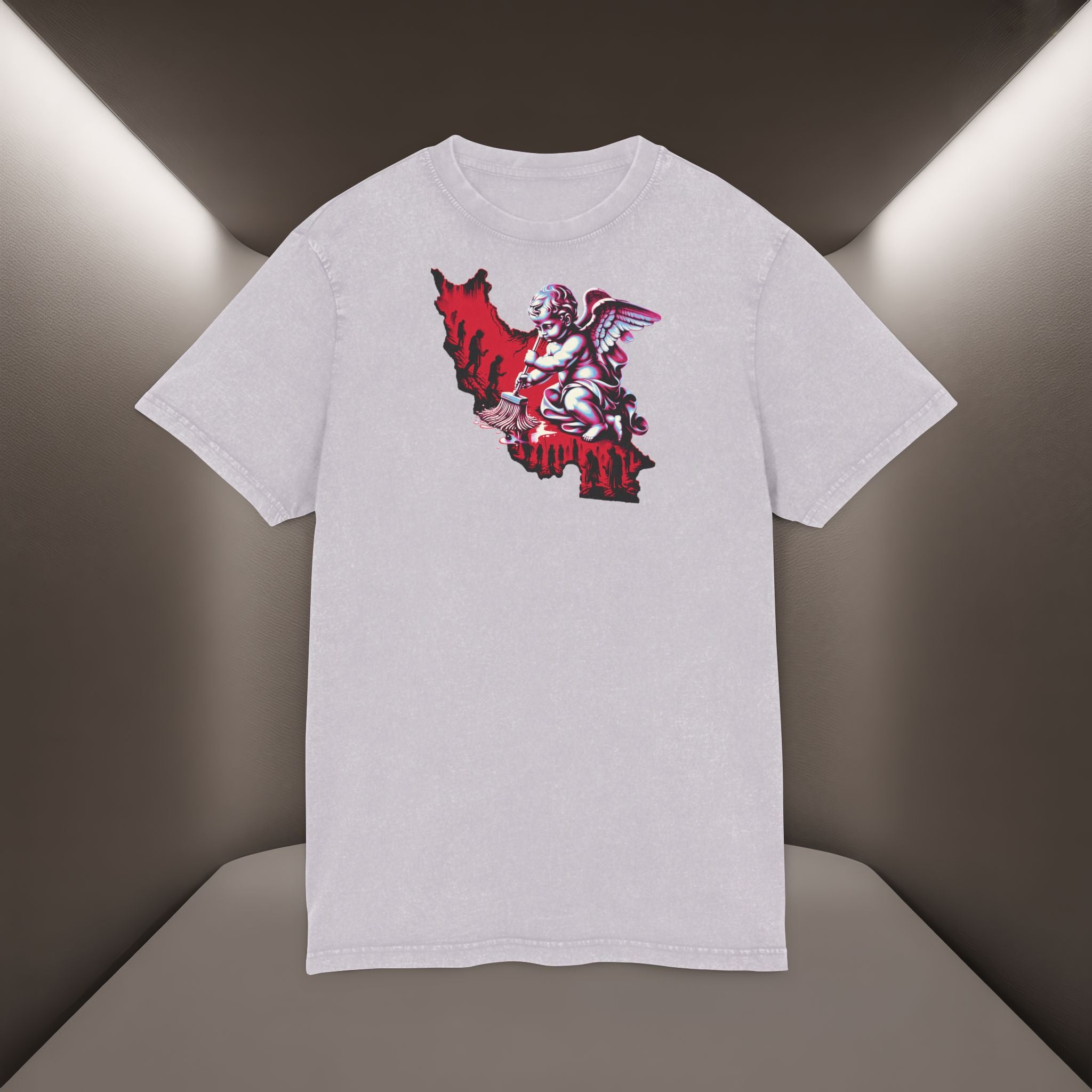 Iran's map Conceptual tshirt- Acid Wash Tee