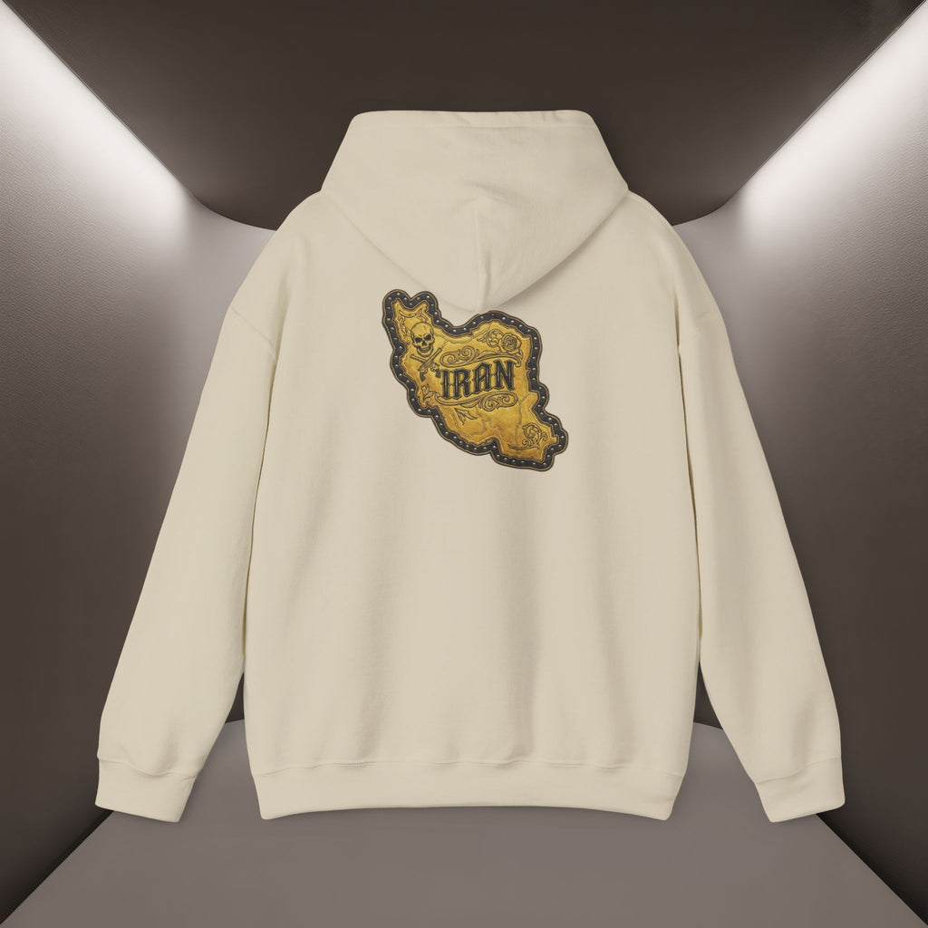 Iran's map Patch Unisex Hooded sweatshirt" - Premium Quality