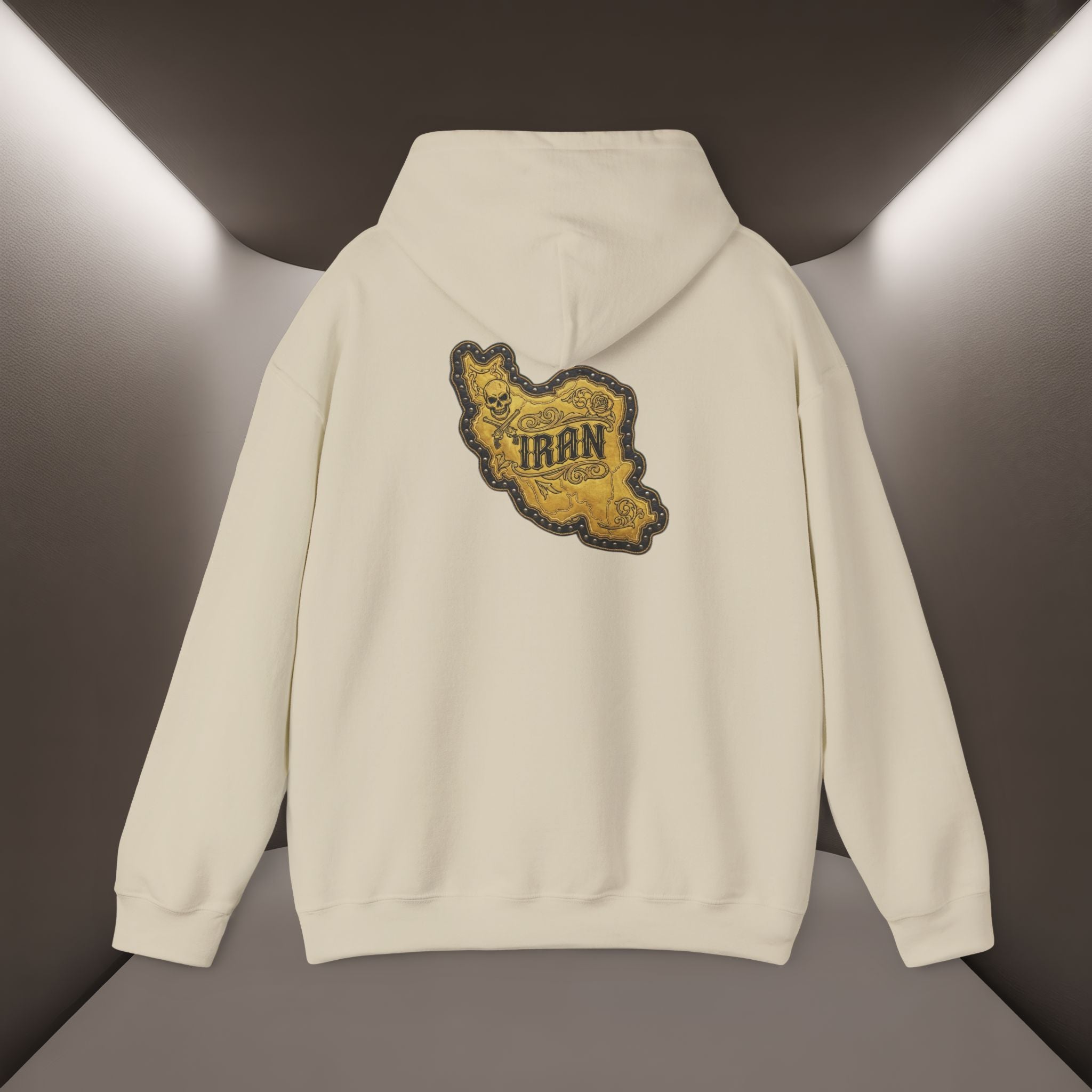 Iran's map Patch Unisex Hooded sweatshirt" - Premium Quality