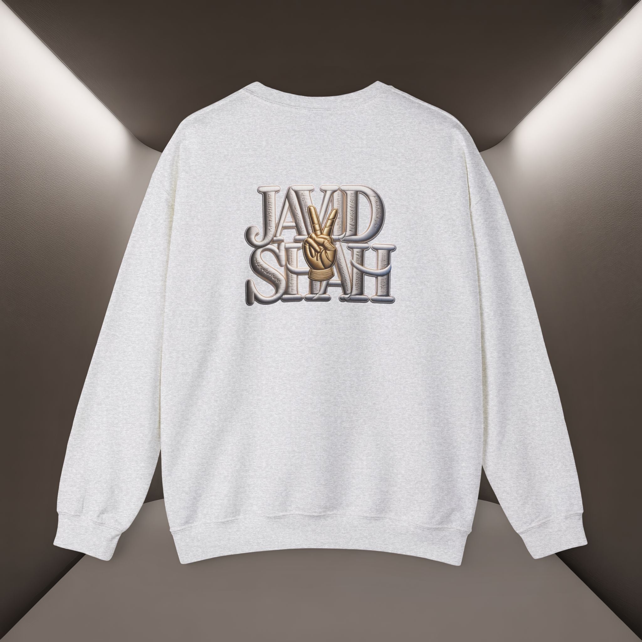 Javid Shah Peace Sign printed Sweatshirt — Vintage Script Logo Crewneck