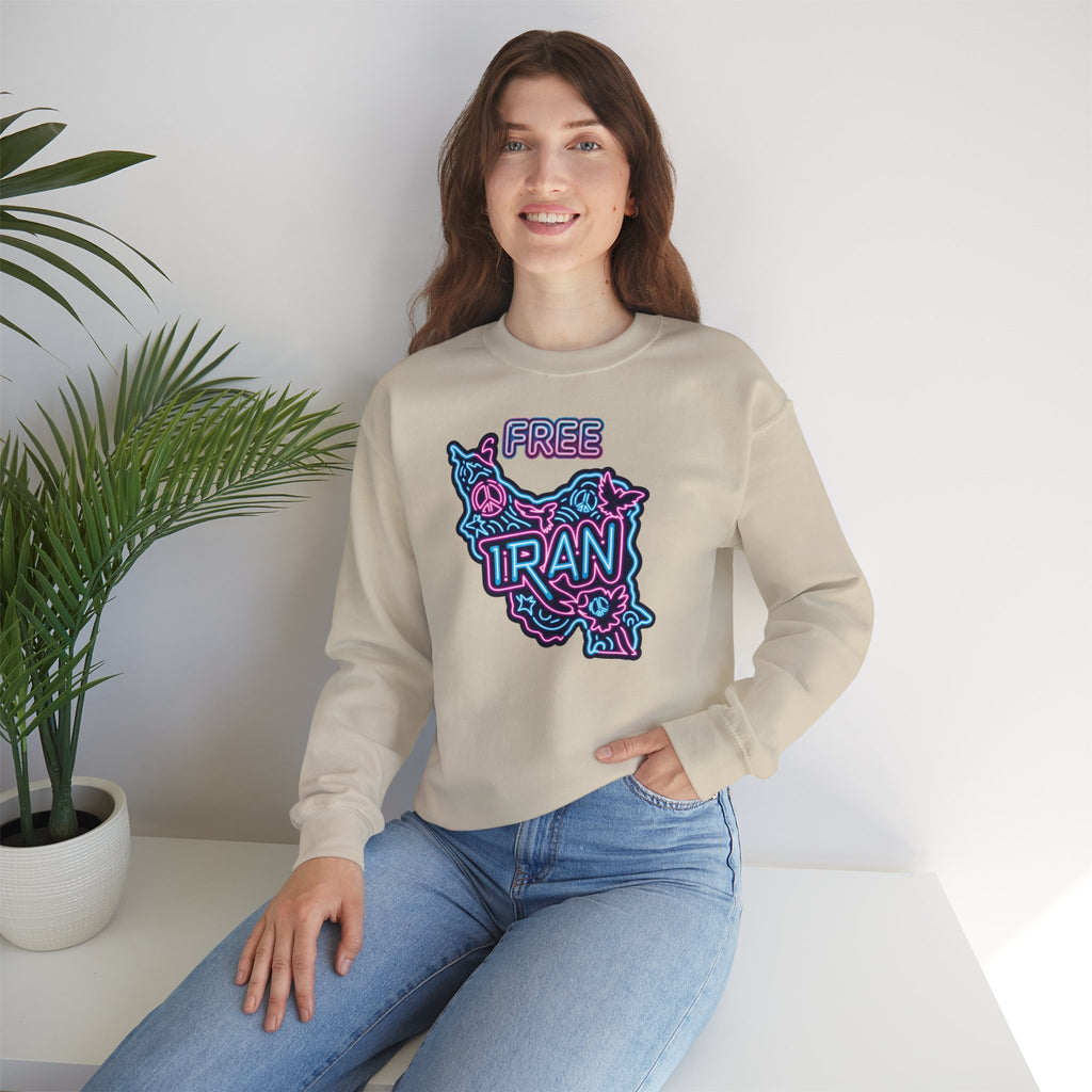 Free Iran Sweatshirt – Neon design, Premium Quality