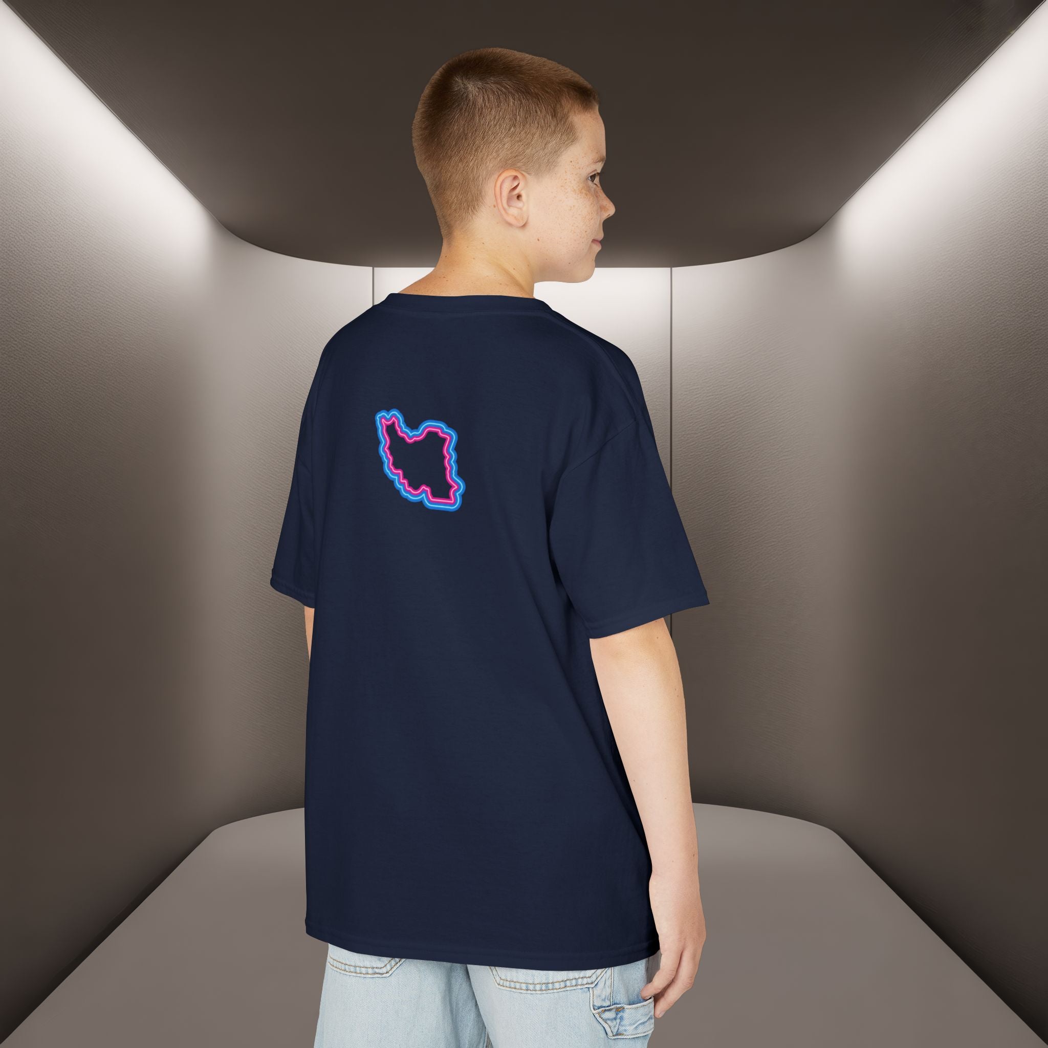 Kids Golden Iran's map Unisex Kids T-Shirt- Premium Quality