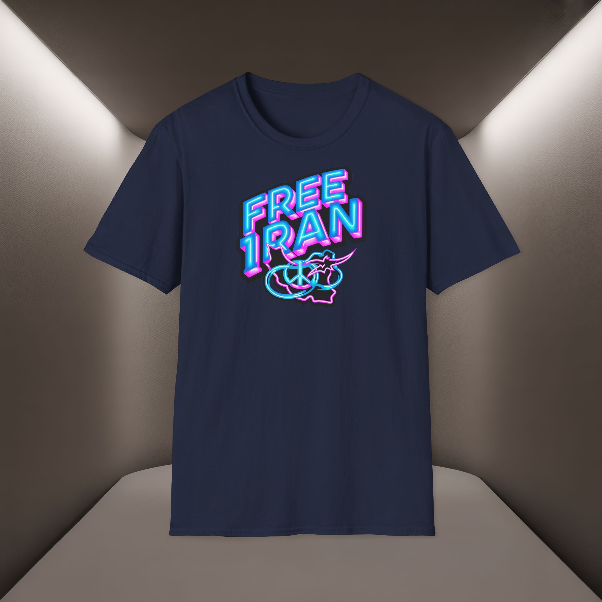 Free Iran T-Shirt — Neon design, Premium Quality
