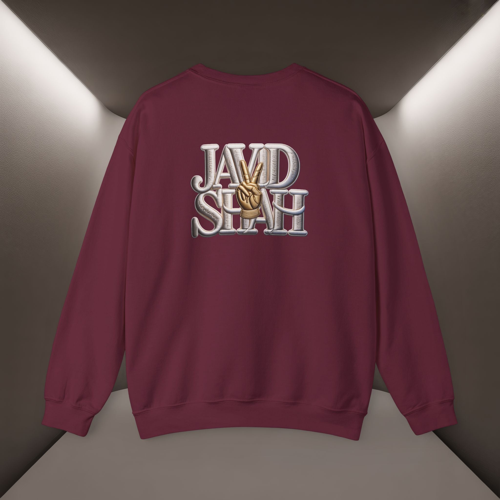 Javid Shah Peace Sign printed Sweatshirt — Vintage Script Logo Crewneck