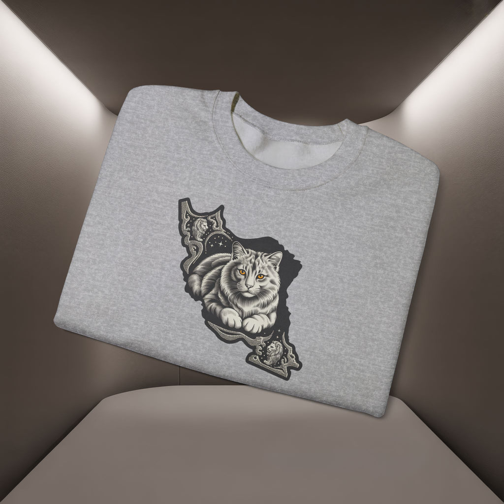Persian Cat in a Persian Map design- unisex sweatshirt- Premium quality