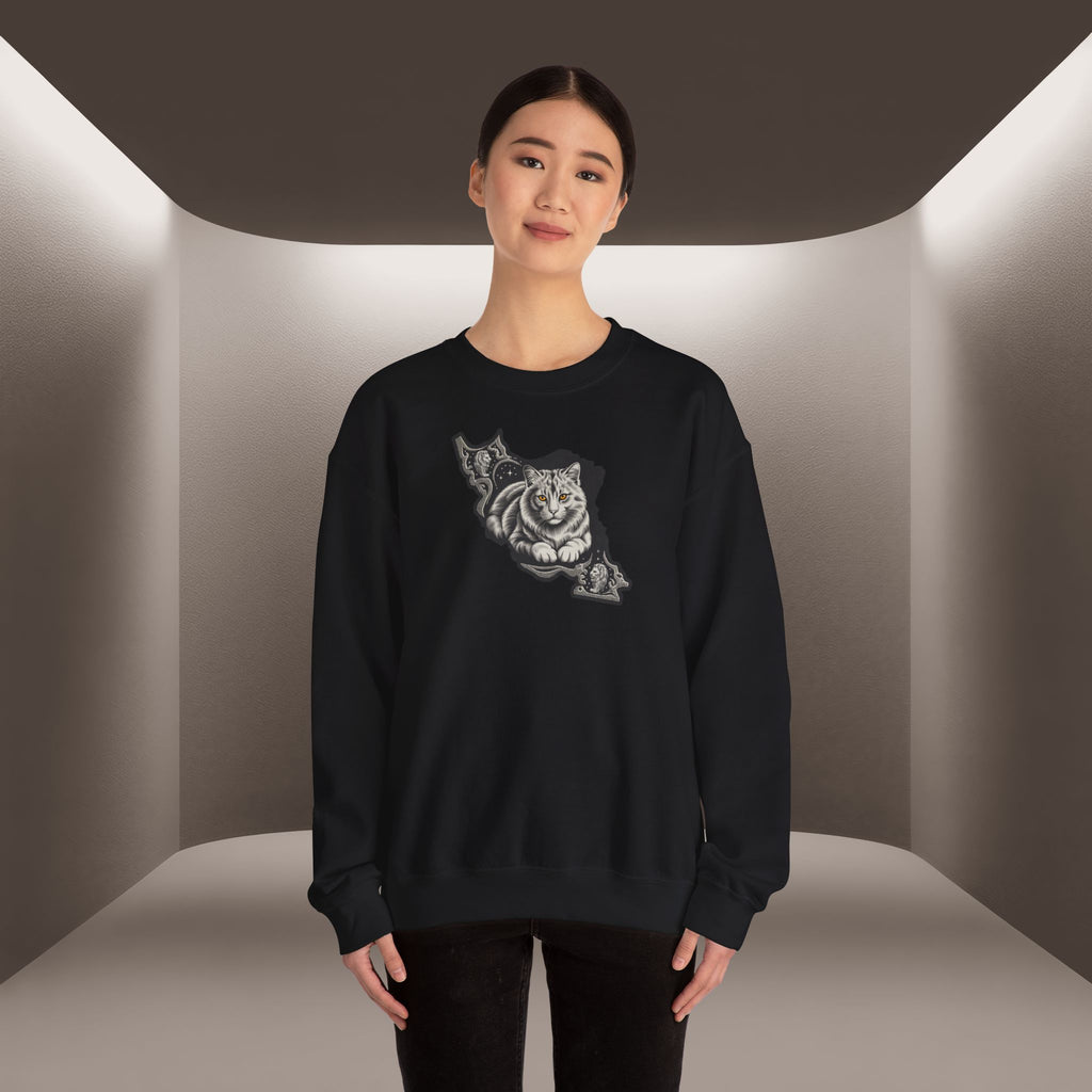 Persian Cat in a Persian Map design- unisex sweatshirt- Premium quality
