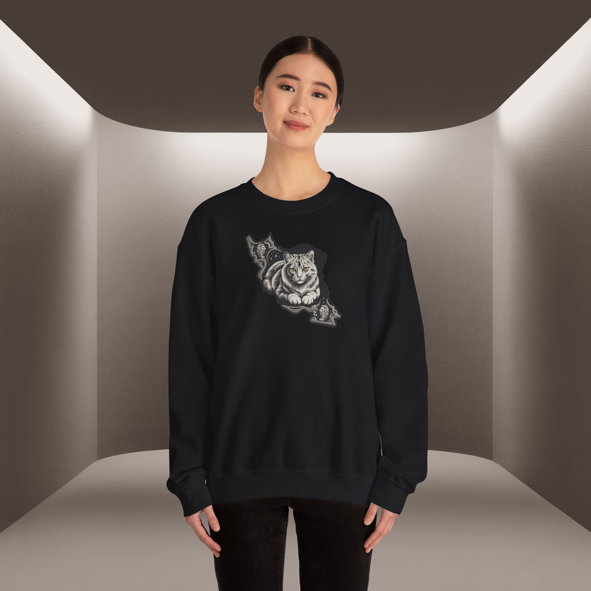 Persian Cat in a Persian Map design- unisex sweatshirt- Premium quality
