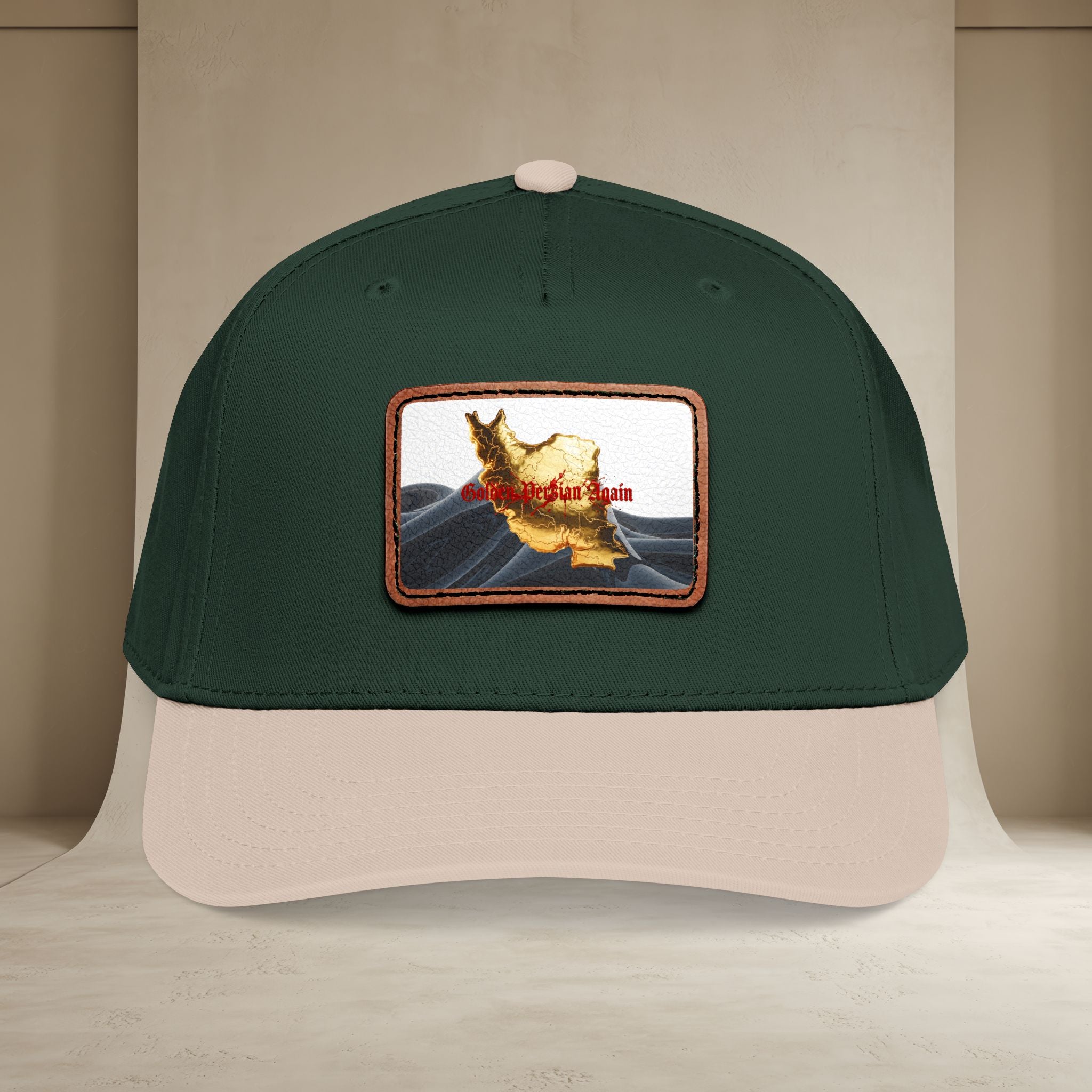 Golden Persian again Map Baseball Cap, Unisex