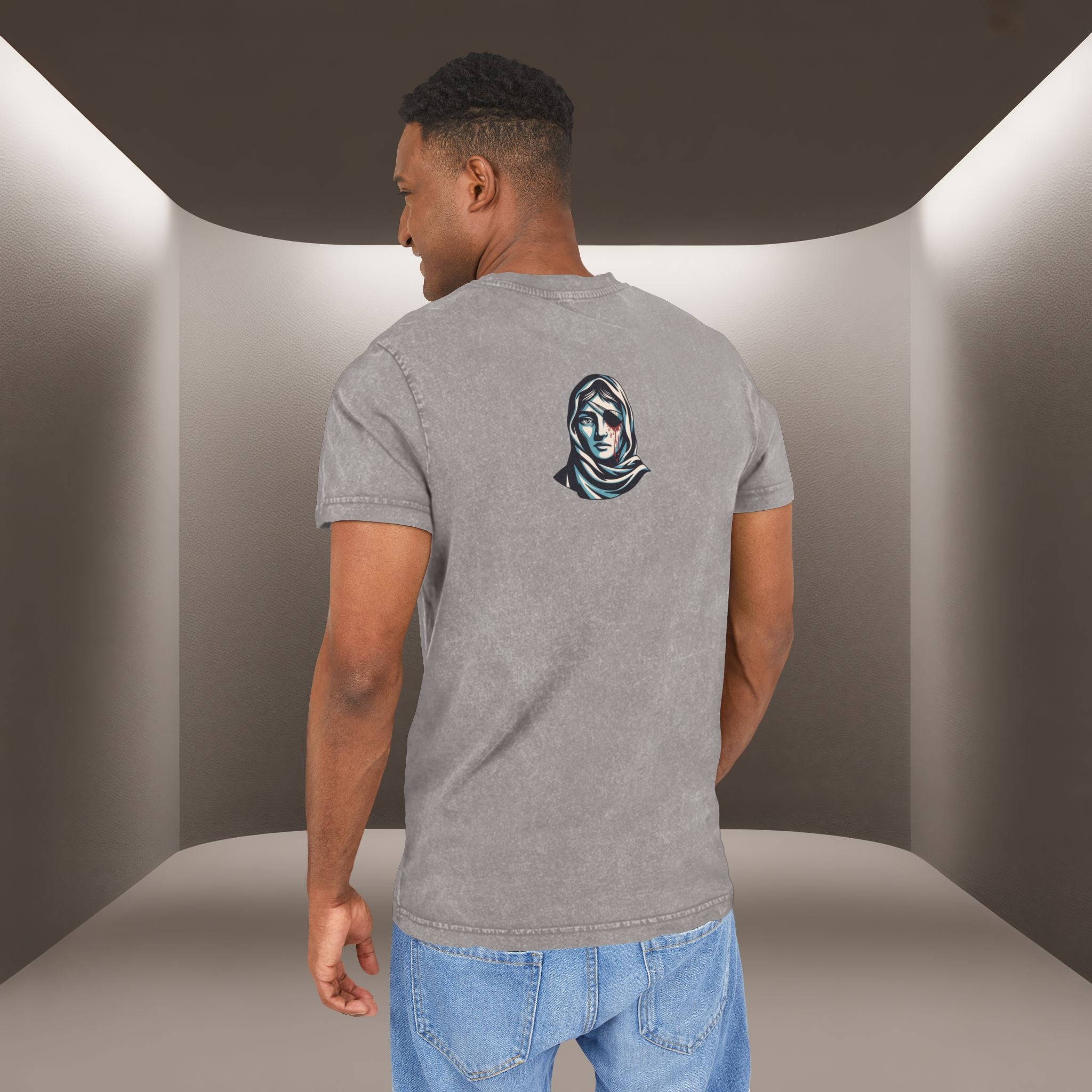 Iran's map Conceptual tshirt- Acid Wash Tee