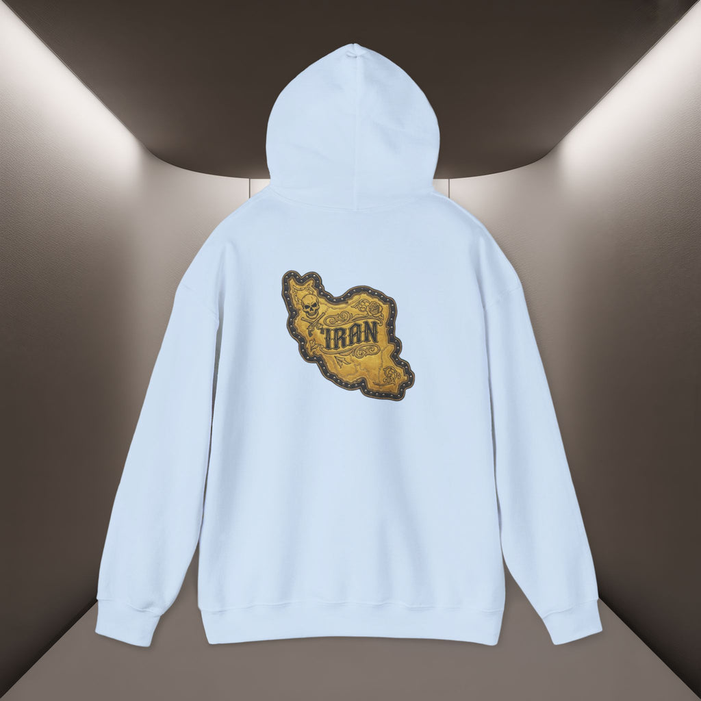 Iran's map Patch Unisex Hooded sweatshirt" - Premium Quality