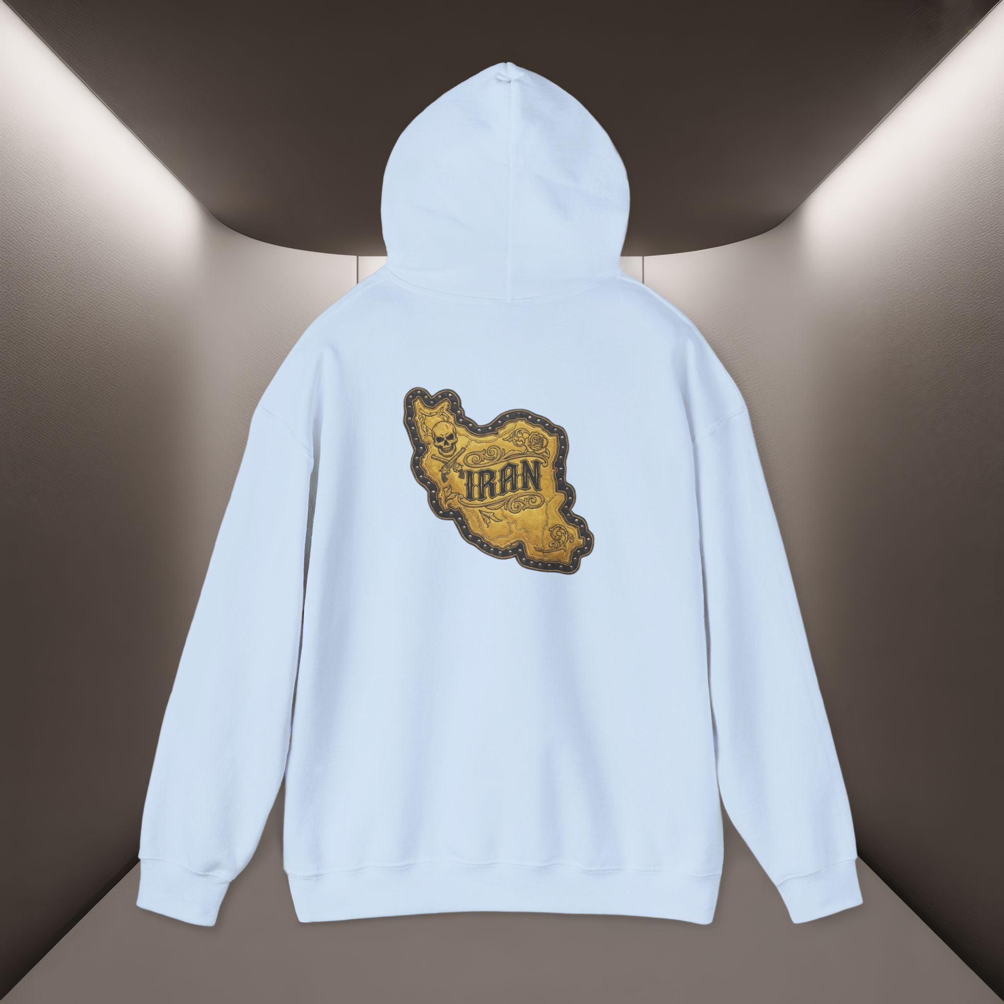 Iran's map Patch Unisex Hooded sweatshirt" - Premium Quality