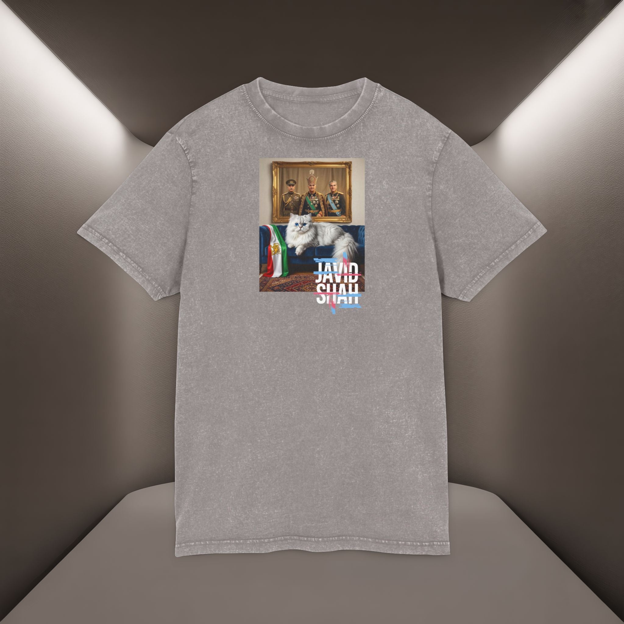 Javid Shah Acid-Wash T-Shirt— Persian Cat T-Shirt